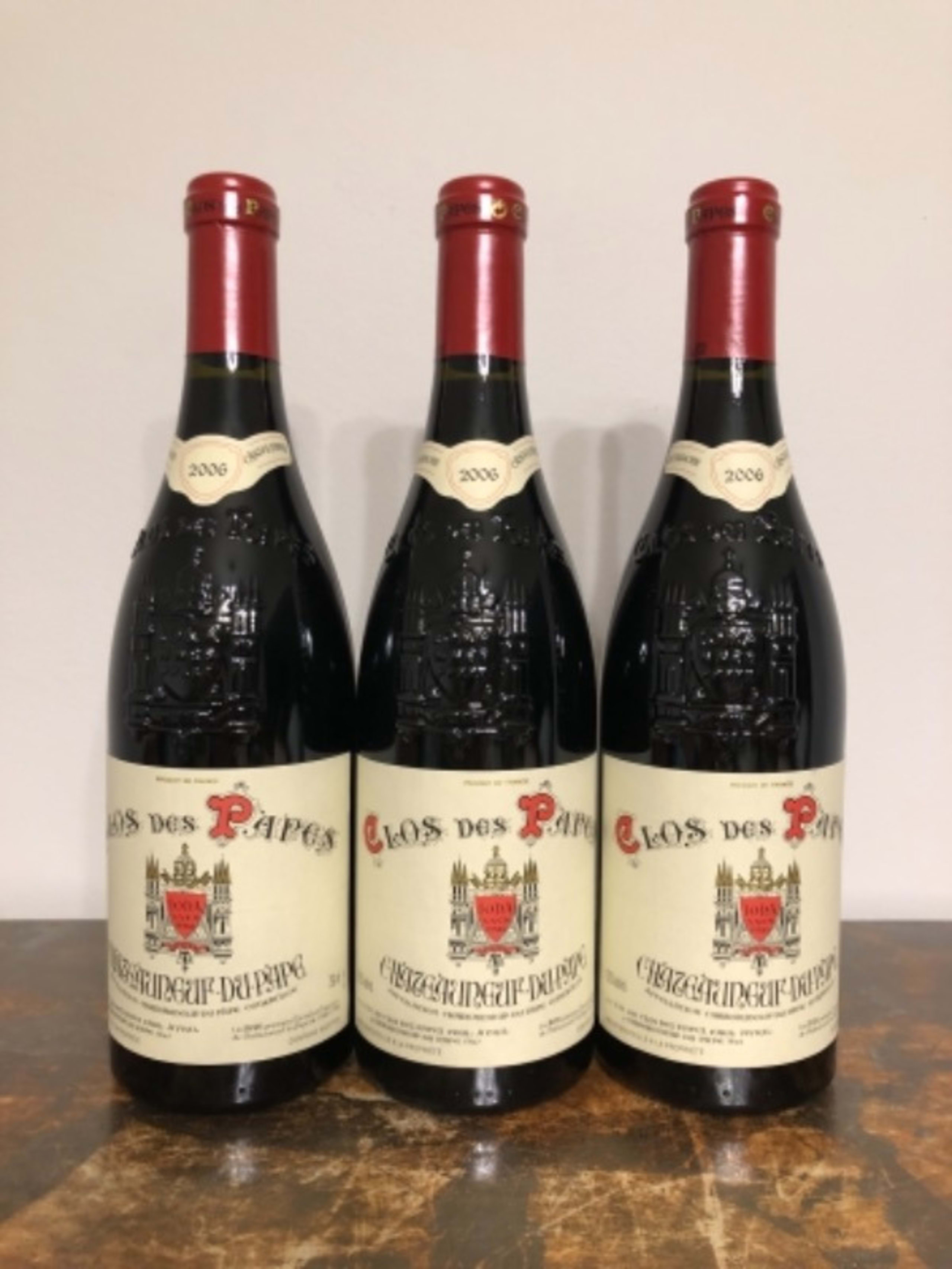 3 x Châteauneuf-du-Pape, Clos des Papes, 2006