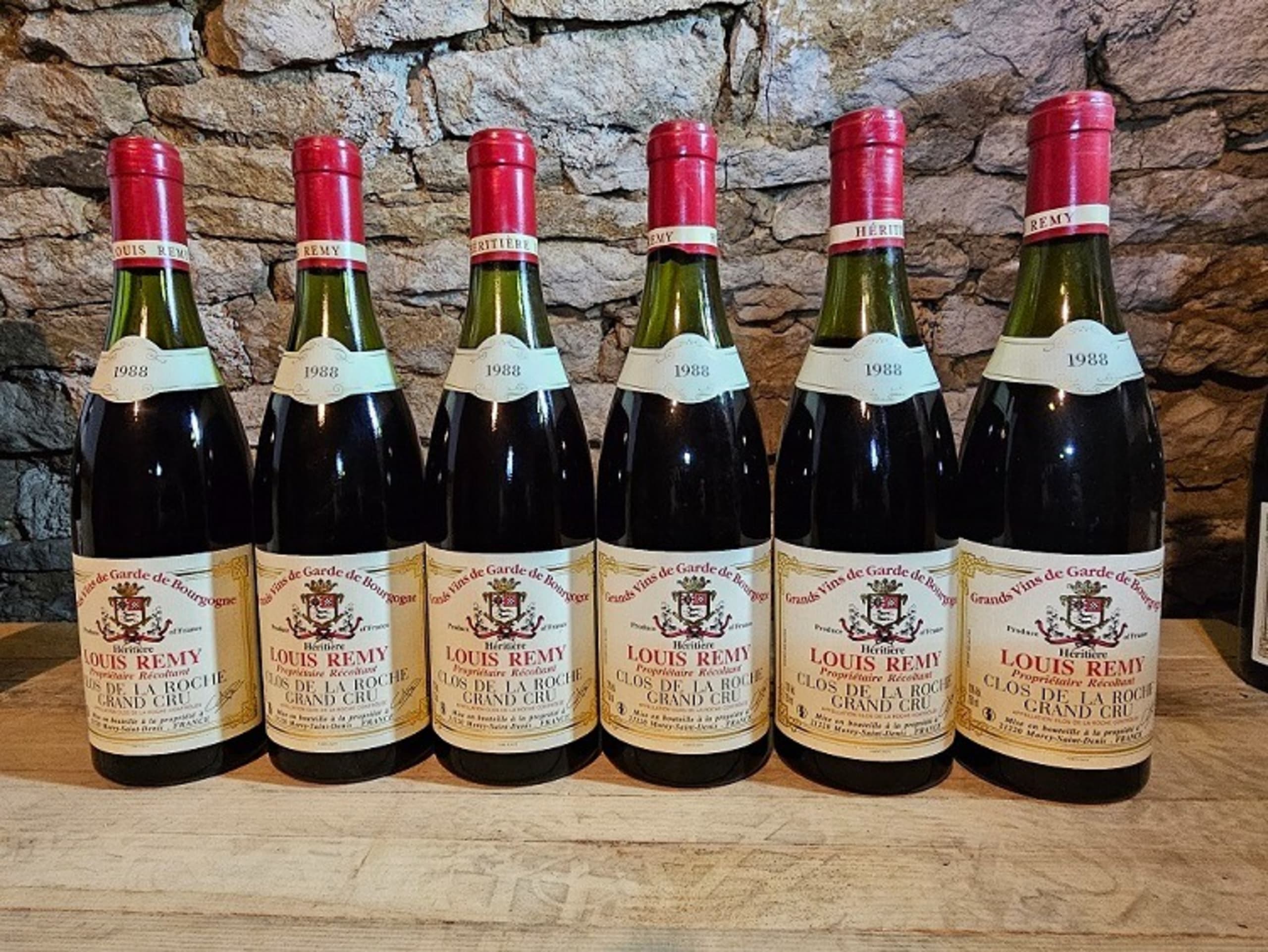 6 x Clos de la Roche, Grand cru, Louis Rémy, 1988