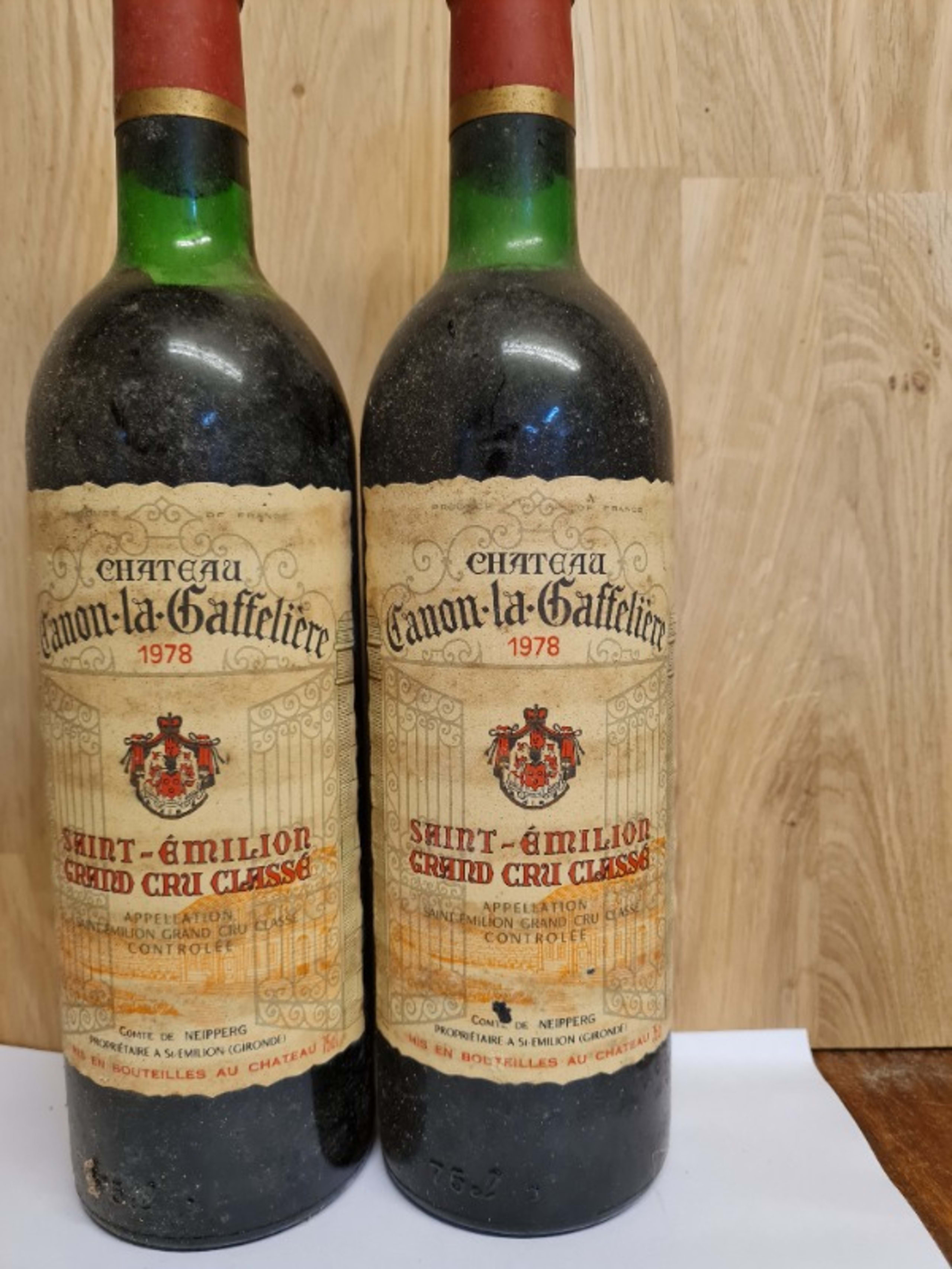 2 x château Canon-la-Gaffelière, Saint-Émilion, 1978