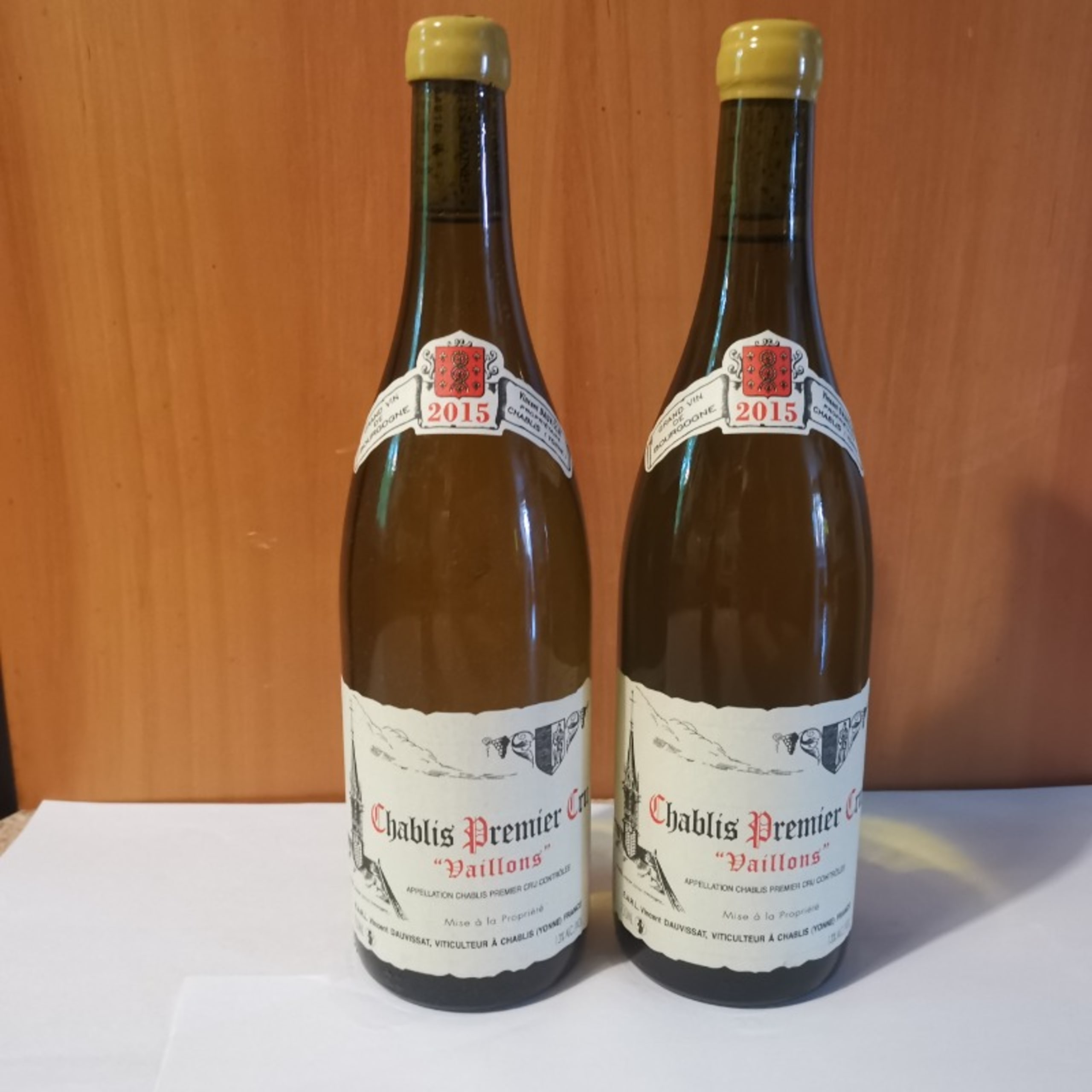 2 x Chablis Premier Cru, 1er cru Vaillons, Domaine Dauvissat, 2015