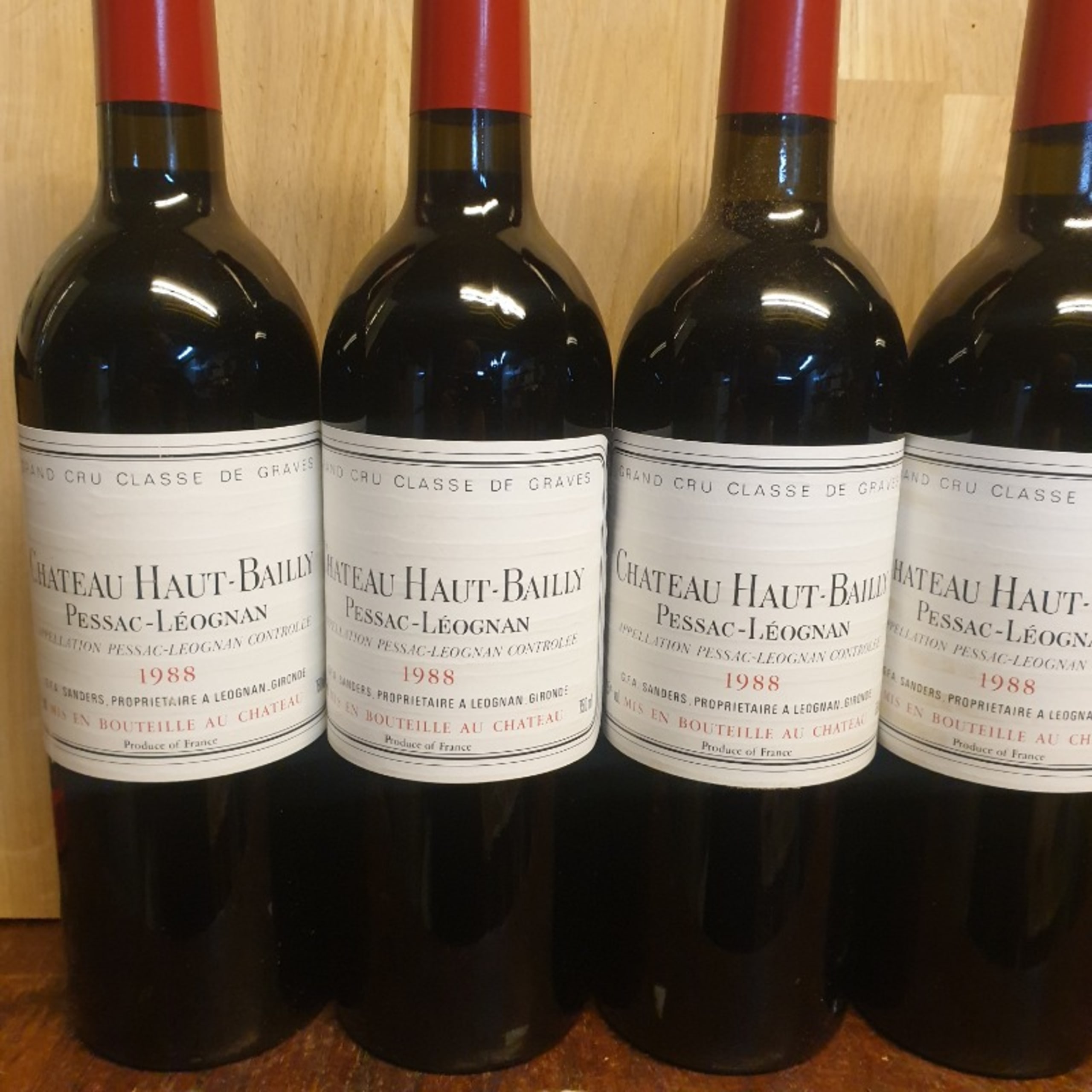 4 x château Haut Bailly, Pessac-Léognan, 1988
