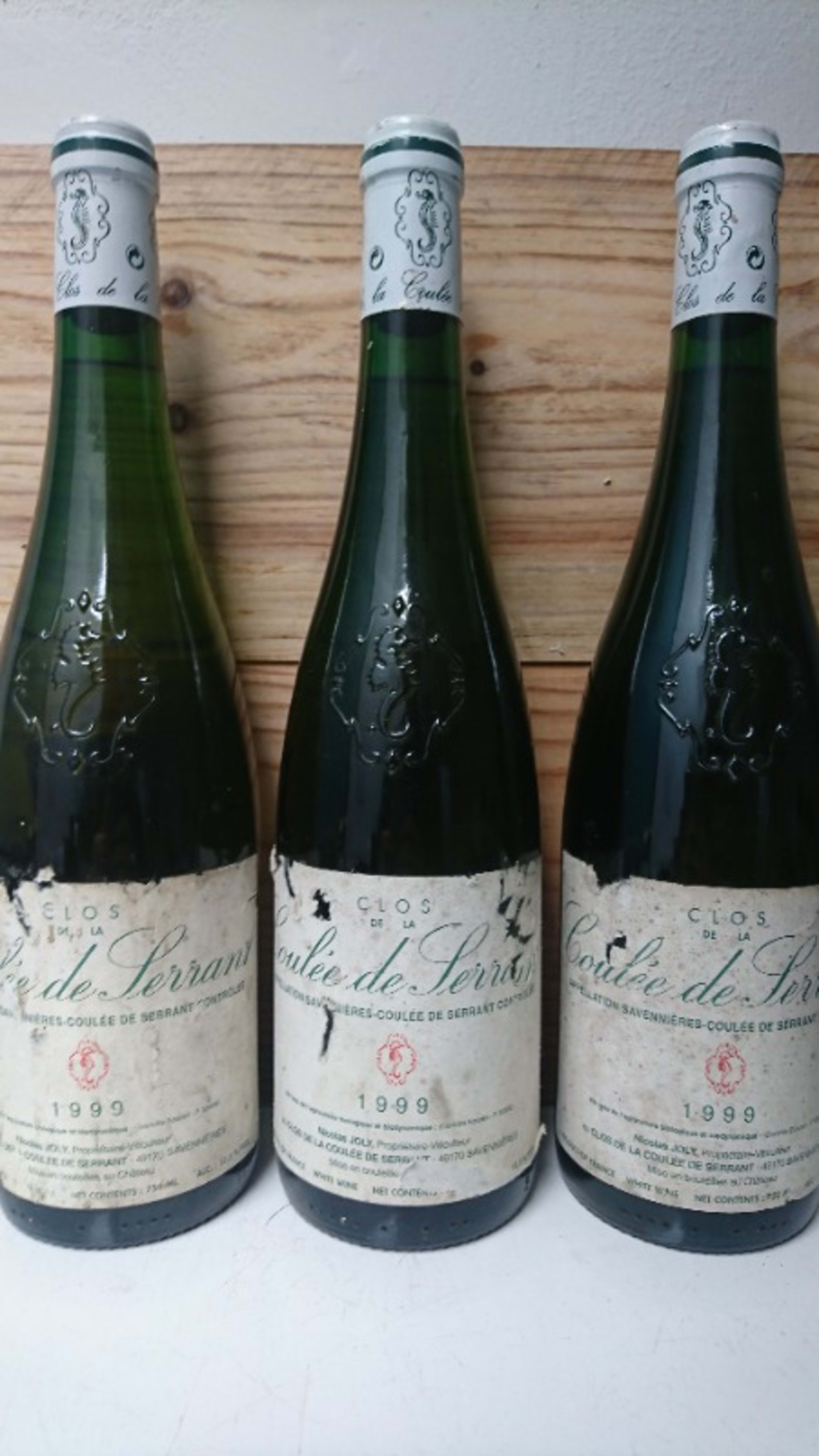 3 x Coulée de Serrant, Savennières, Nicolas Joly, 1999