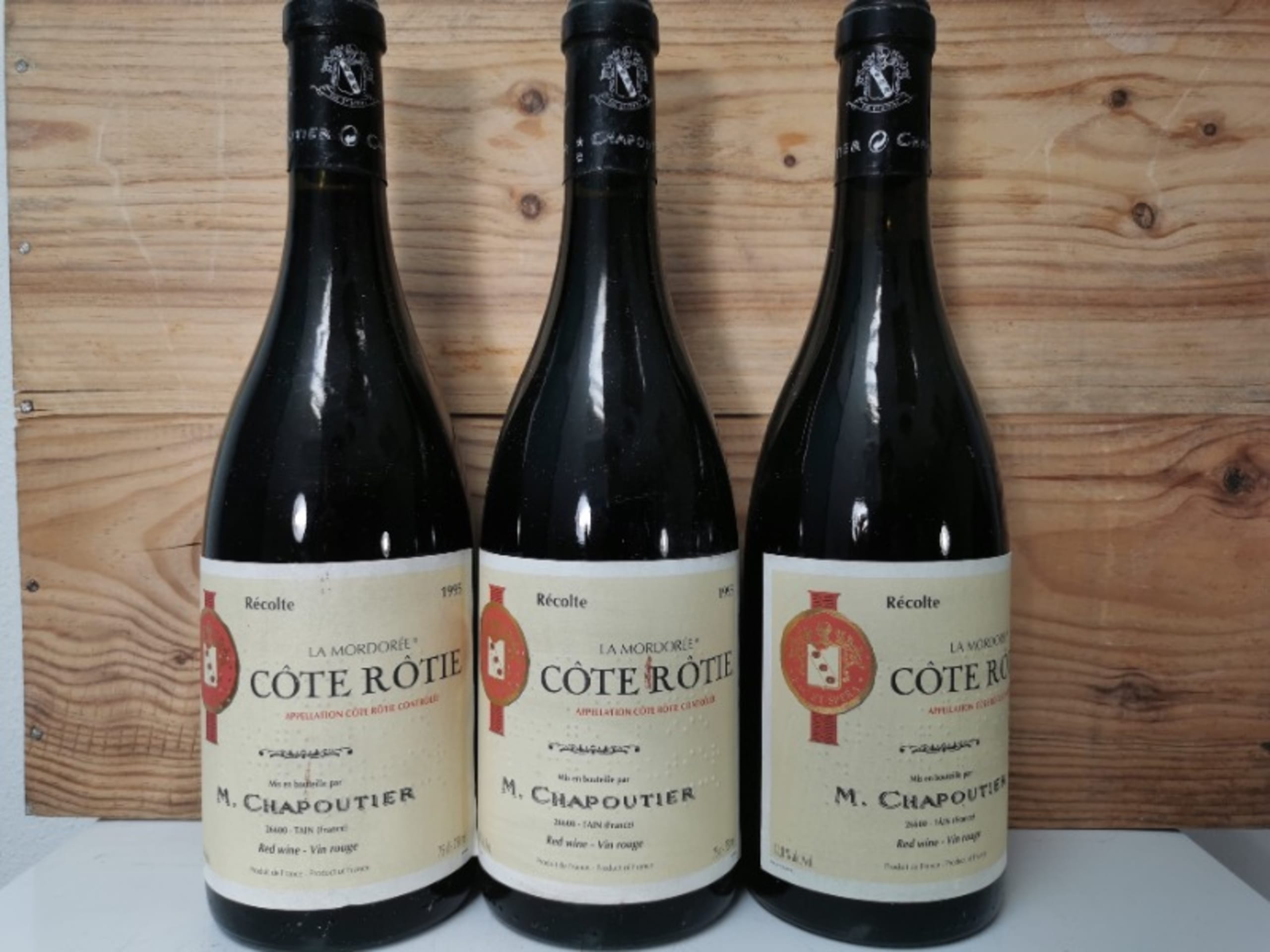 3 x Côte-Rôtie, La Mordorée, M. Chapoutier, 1995