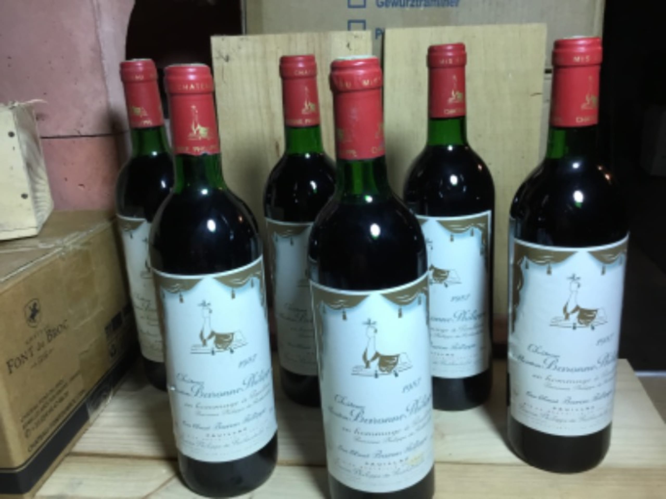 6 x Château Mouton Baronne Philippe, Pauillac, 1987