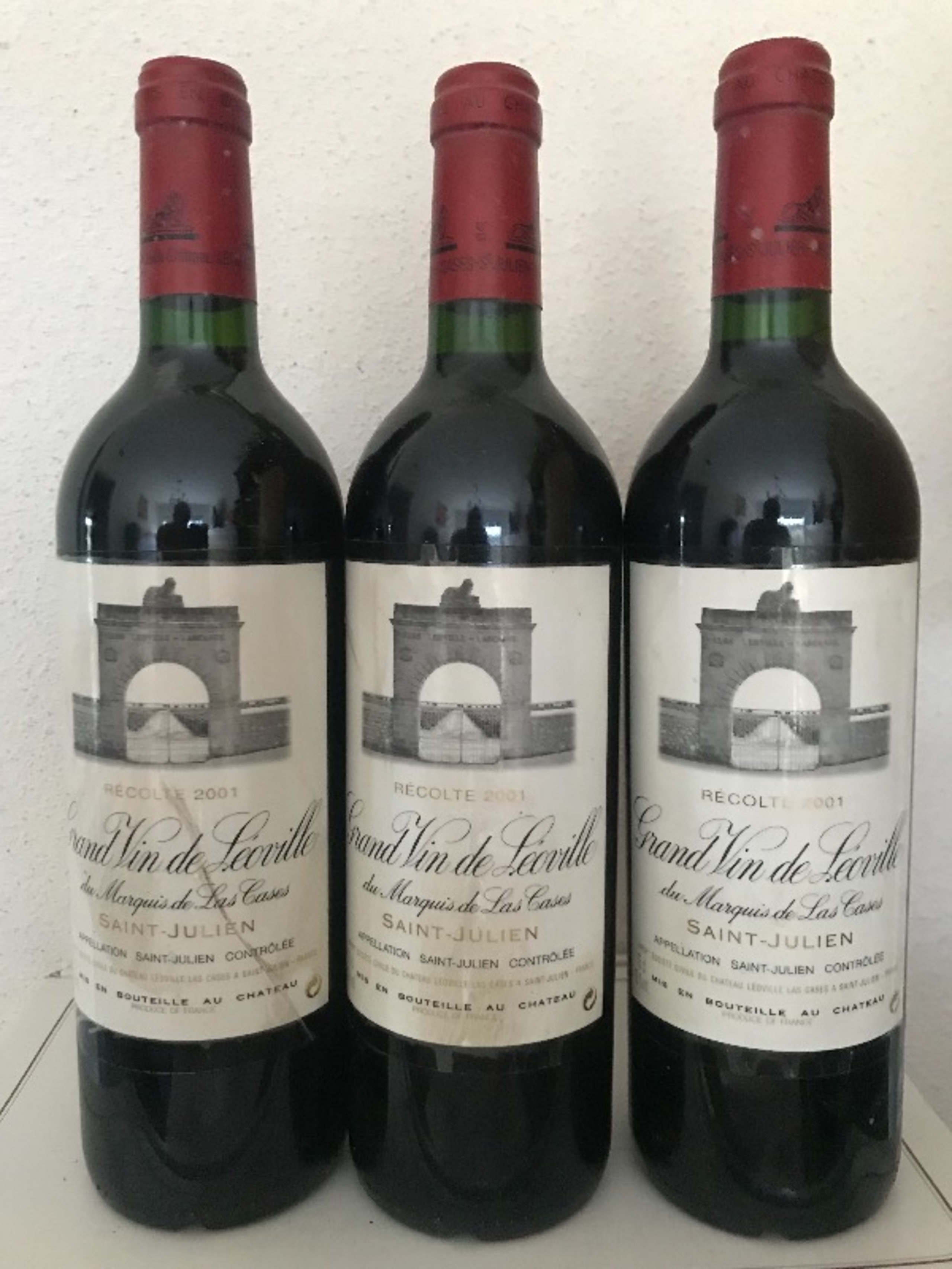 3 x Grand Vin de Léoville du Marquis Las Cases, Saint-Julien, 2001
