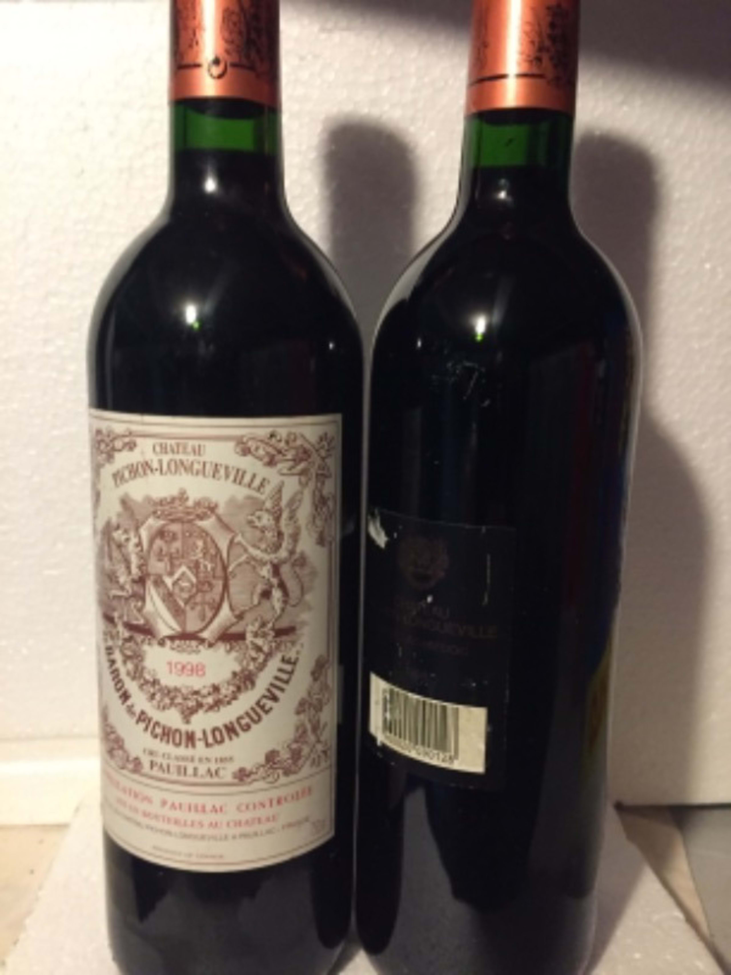 2 x  Château baron Pichon Longueville, Pauillac, 1996