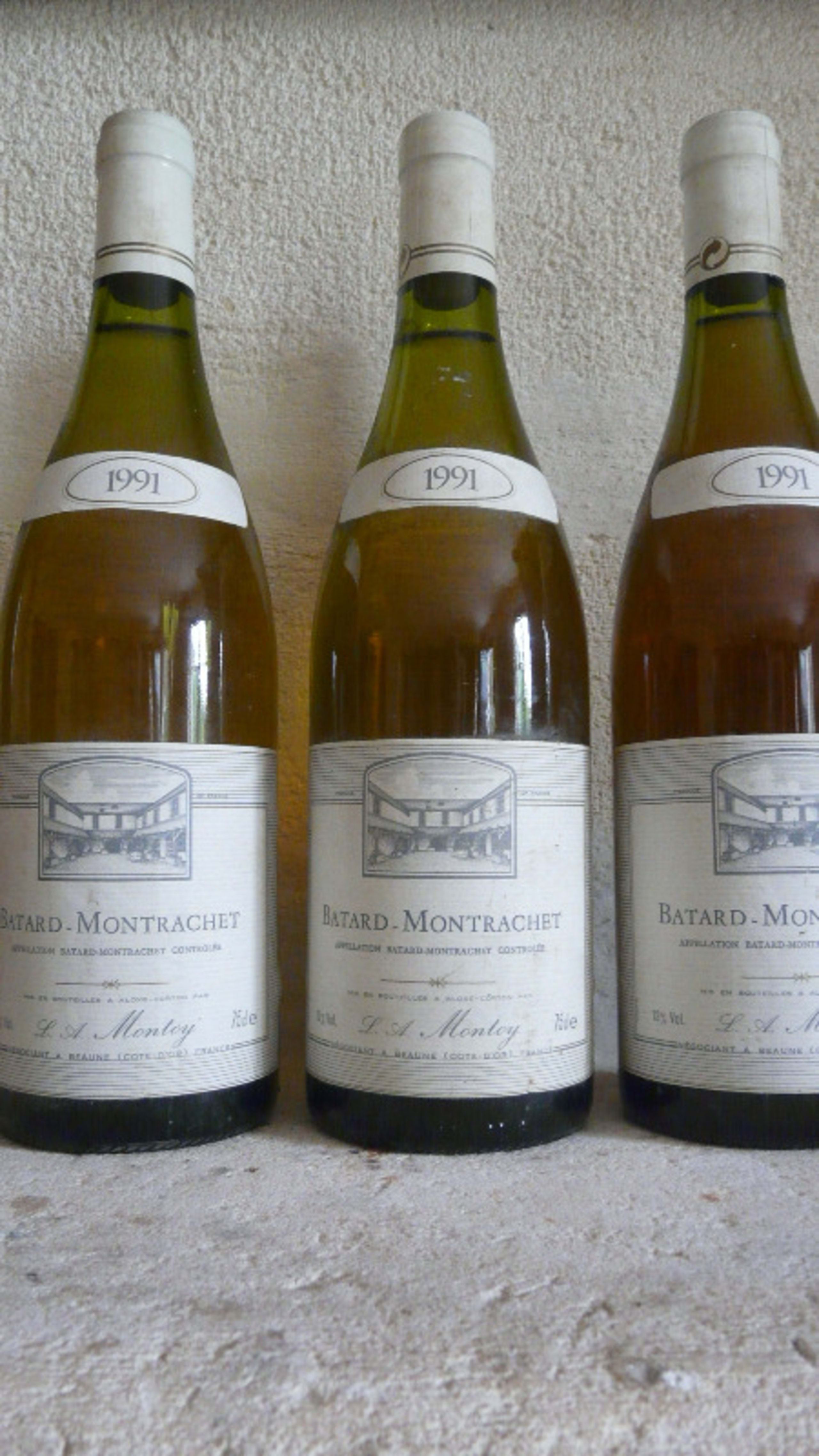 3 x Bourgogne, Batard Montrachet, Montoy, 1991