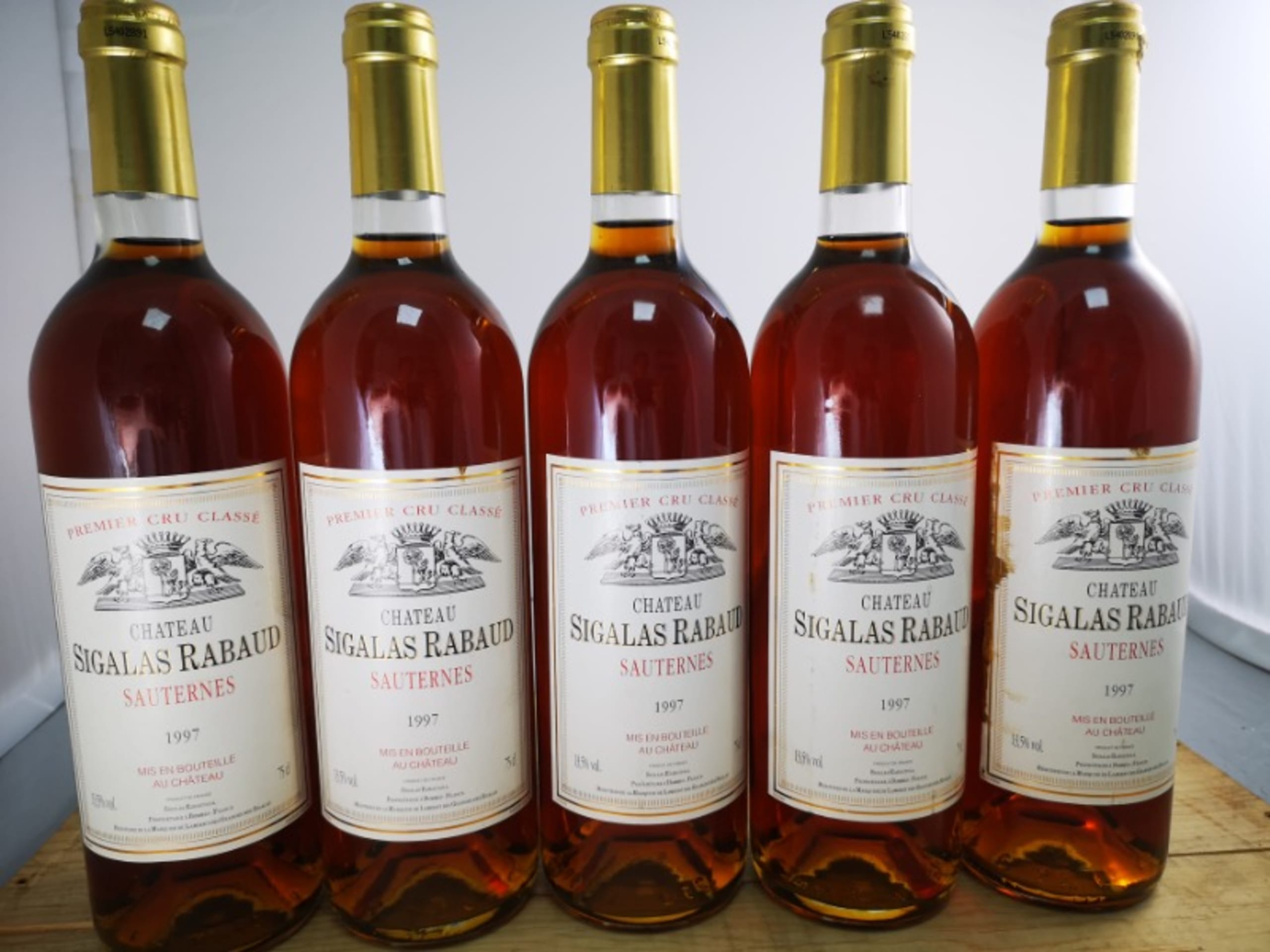 5 x 1er Cru Classé, Château Sigalas Rabaud, Sauternes, 1997