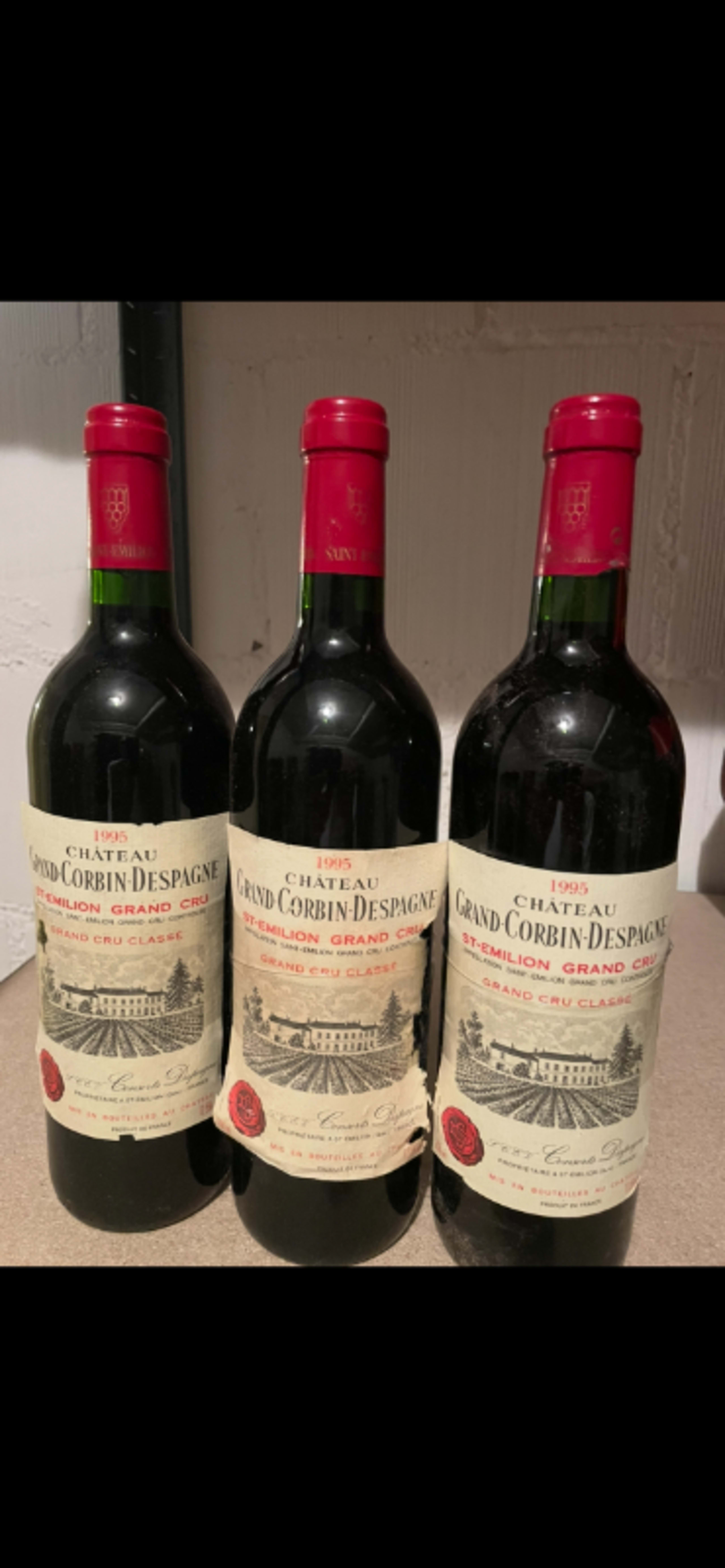 3 x Château Grand Corbin d'Espagne, Saint-Émilion Grand Cru, 1995