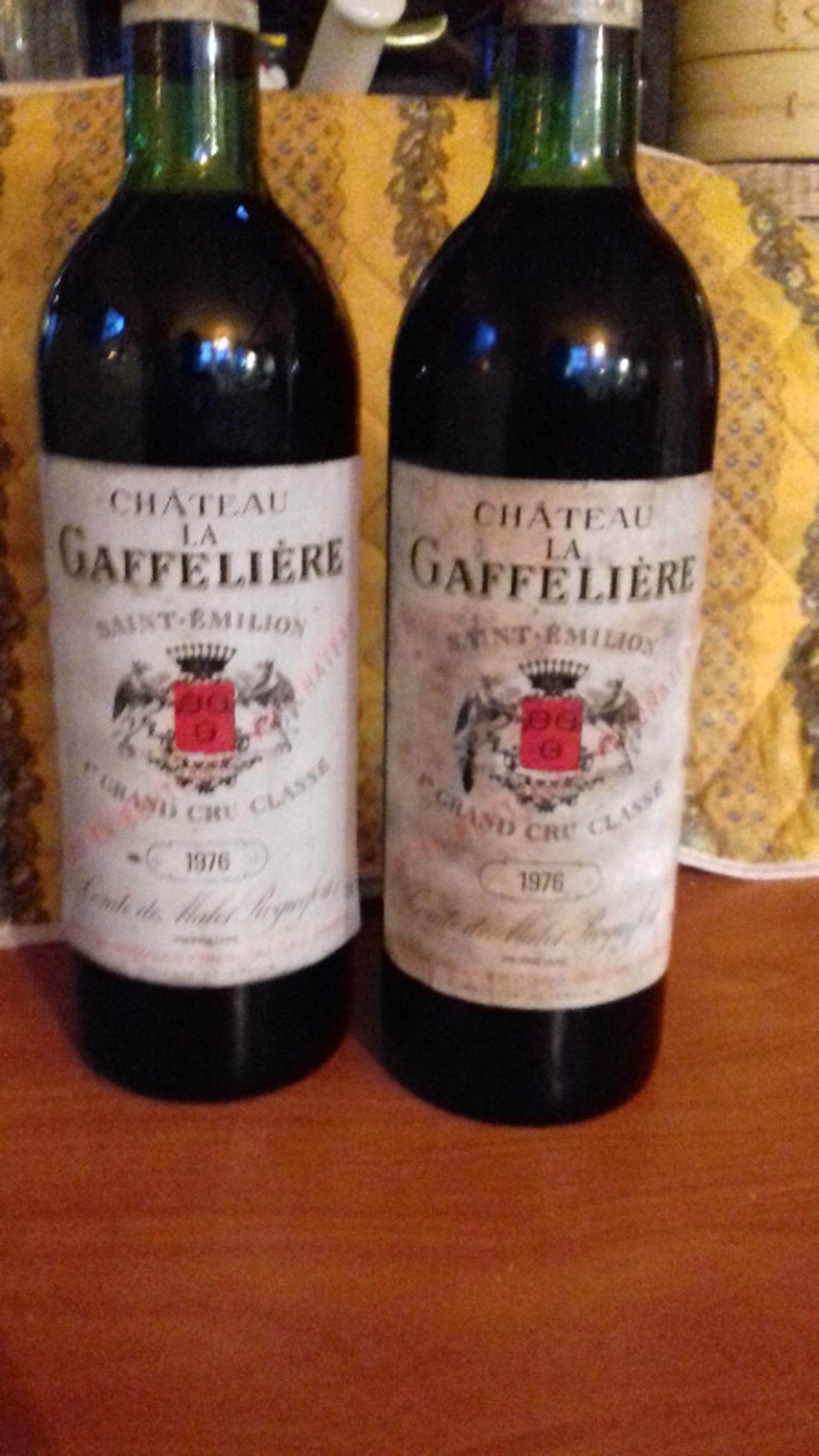 2 x 1ER CRAND CRU CLASSE, CHATEAU LA GAFFELIERE, Saint-Émilion, 1975