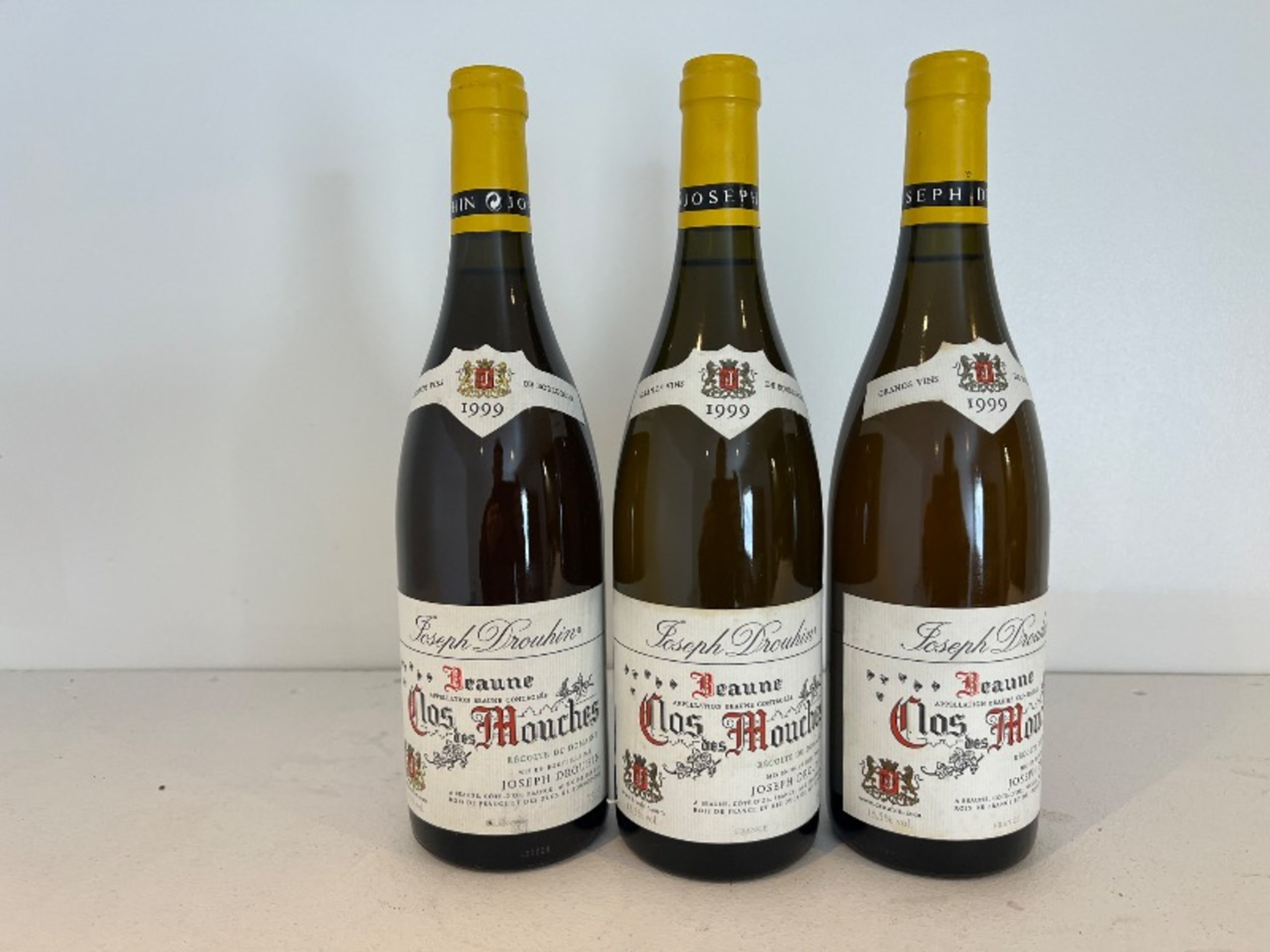 3 x Beaune, 1er Cru - Clos des Mouches (Bc/Wh), Joseph Drouhin, 1999