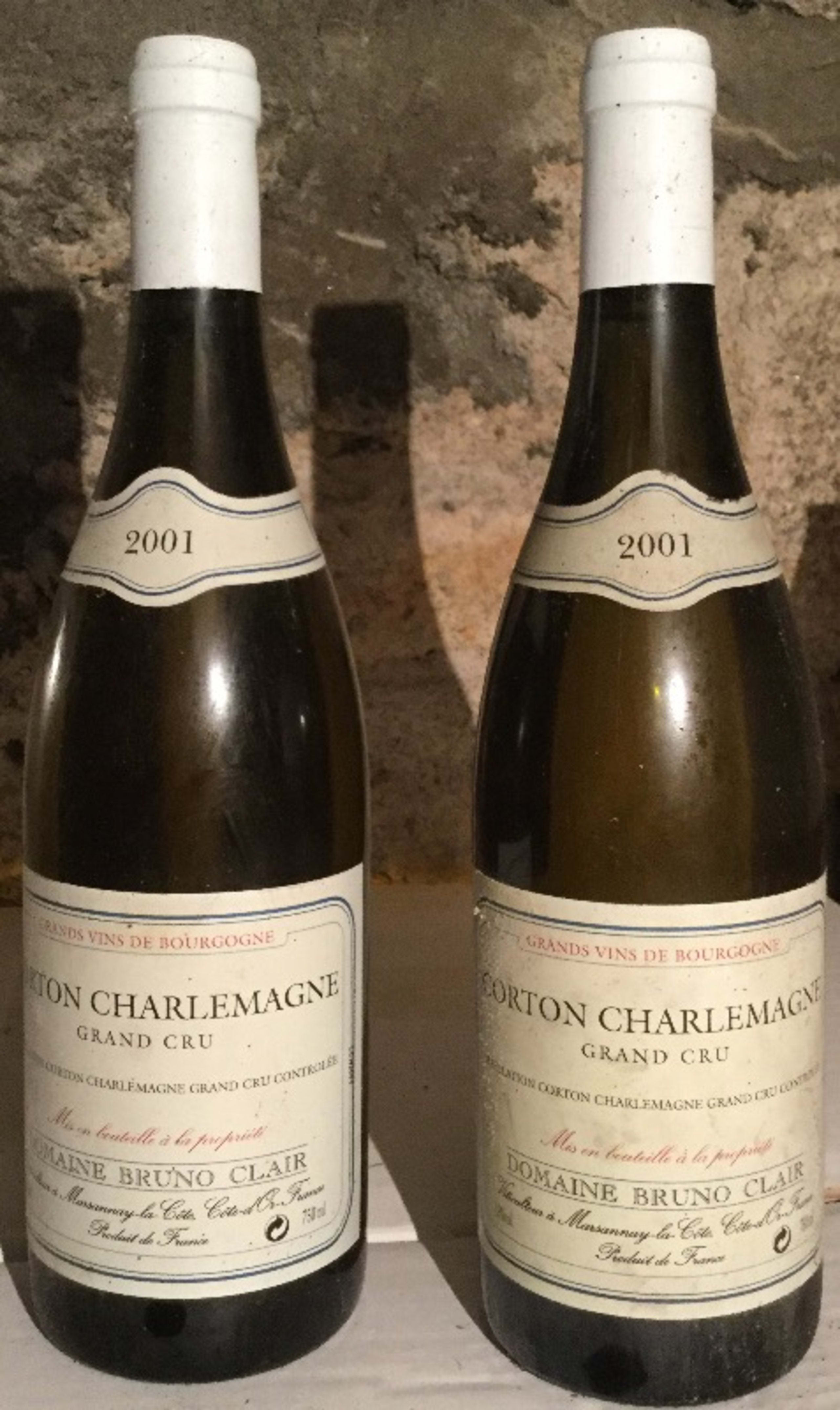 2 xCorton-Charlemagne, Bruno Clair, 2001
