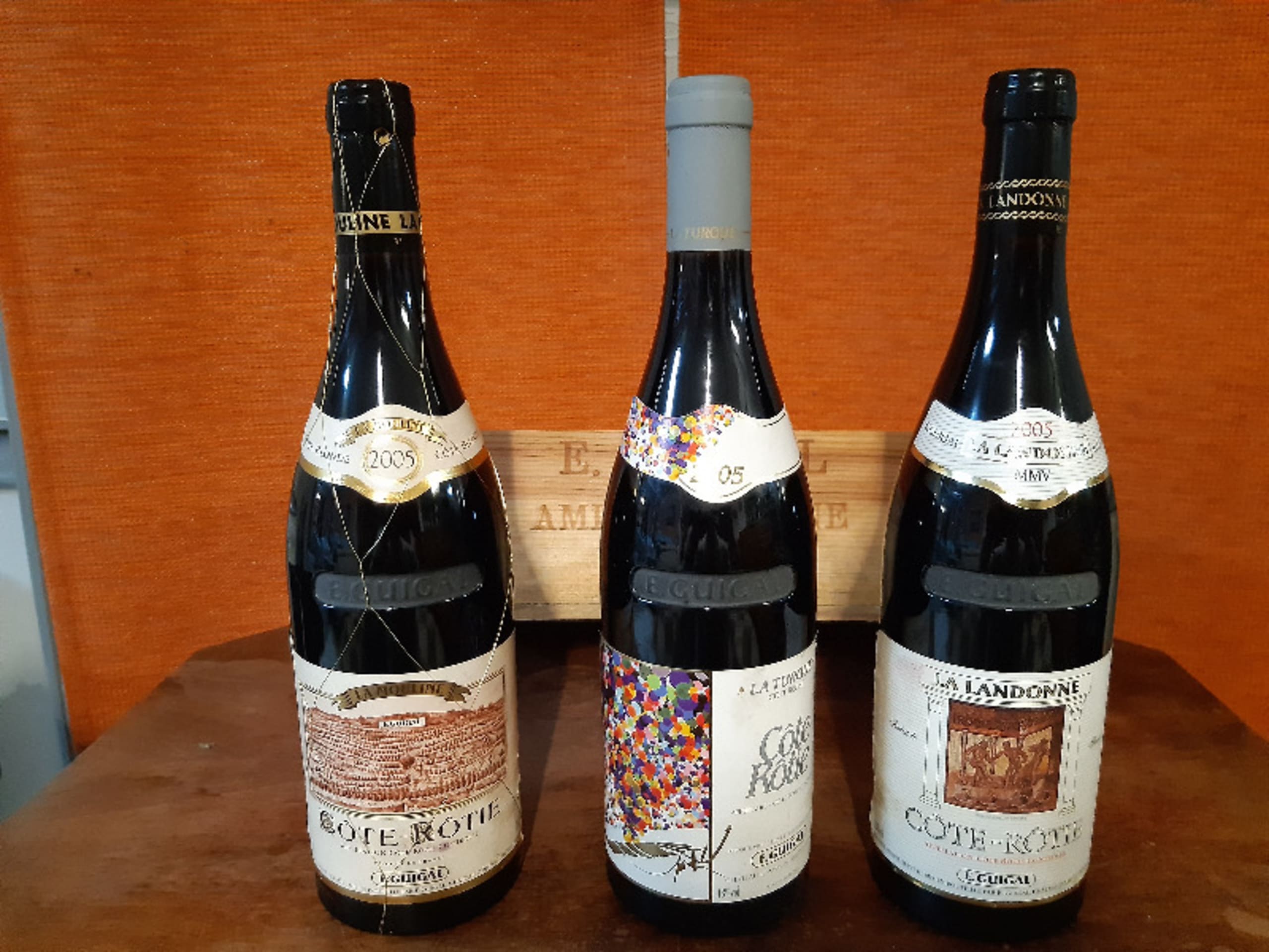 3 x Côte-Rôtie, La Mouline, La Turque, La Landonne, E. Guigal, 2005