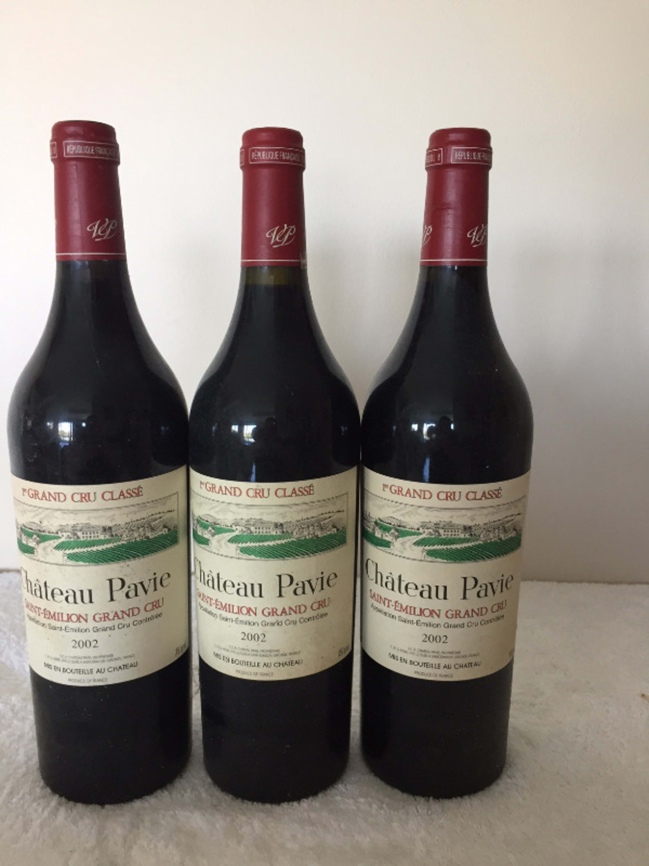 3 x château Pavie, Saint-Émilion Grand Cru, 2002