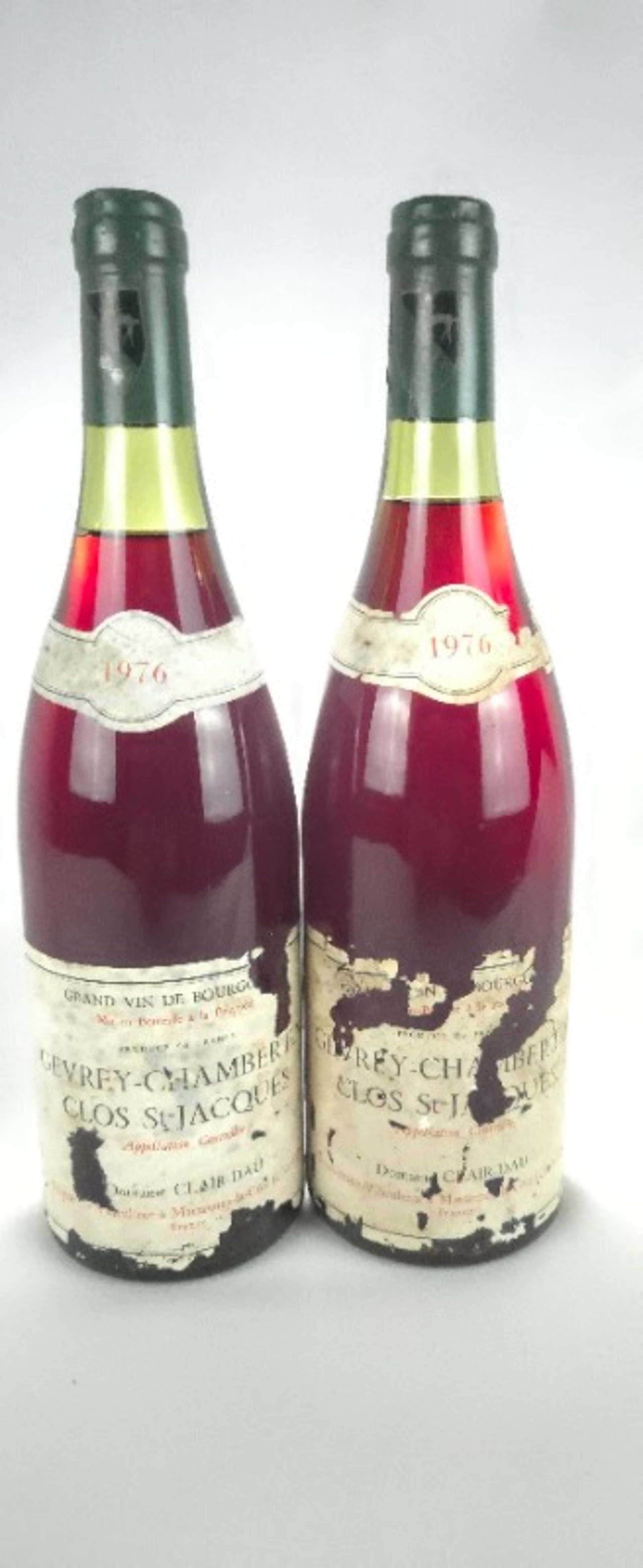 2 x Gevrey-Chambertin, 1er Cru - Clos Saint. Jacques, Domaine Clair-Daü, 1976