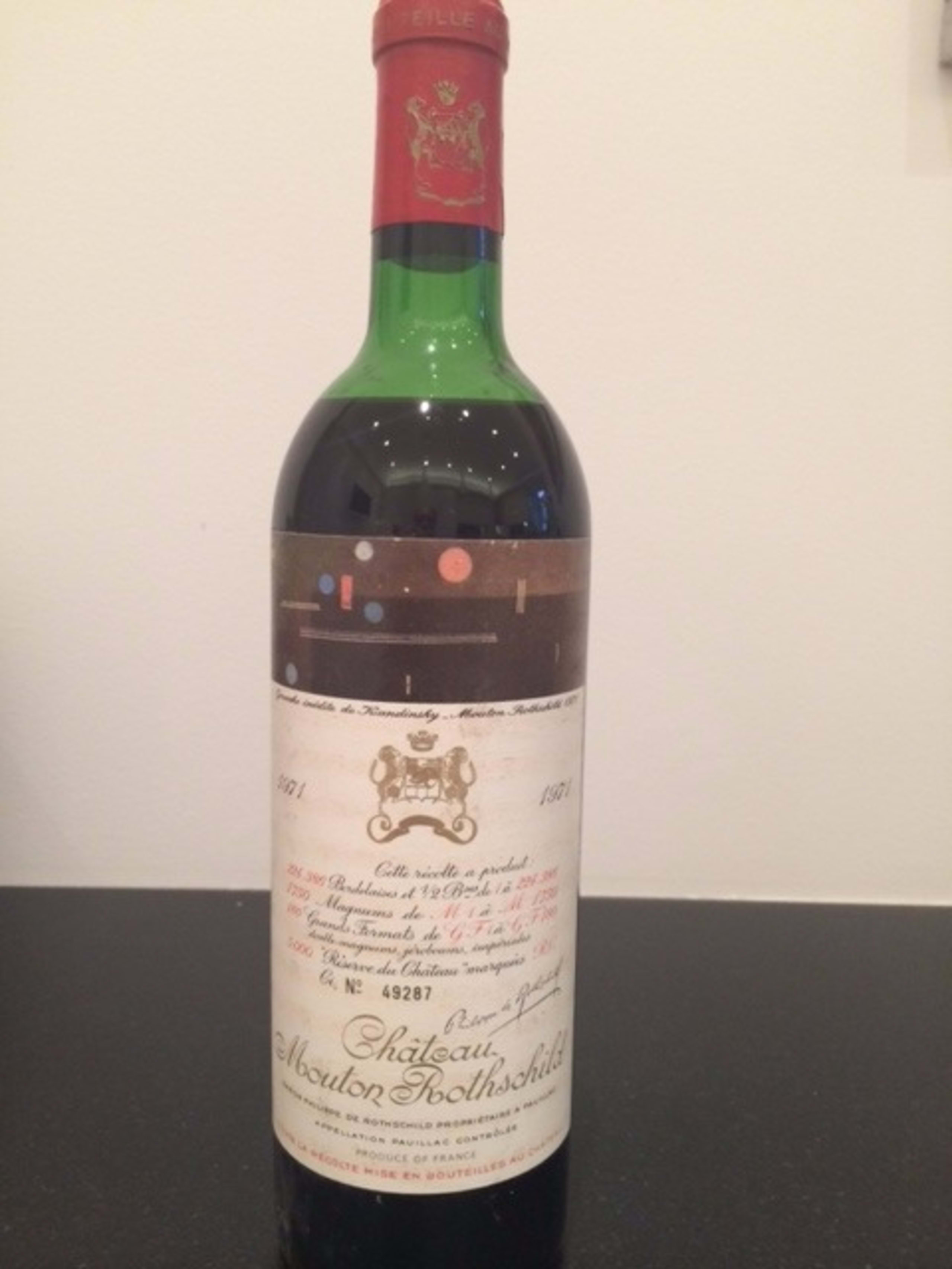 Pauillac, Château Mouton Rothschild, 1971