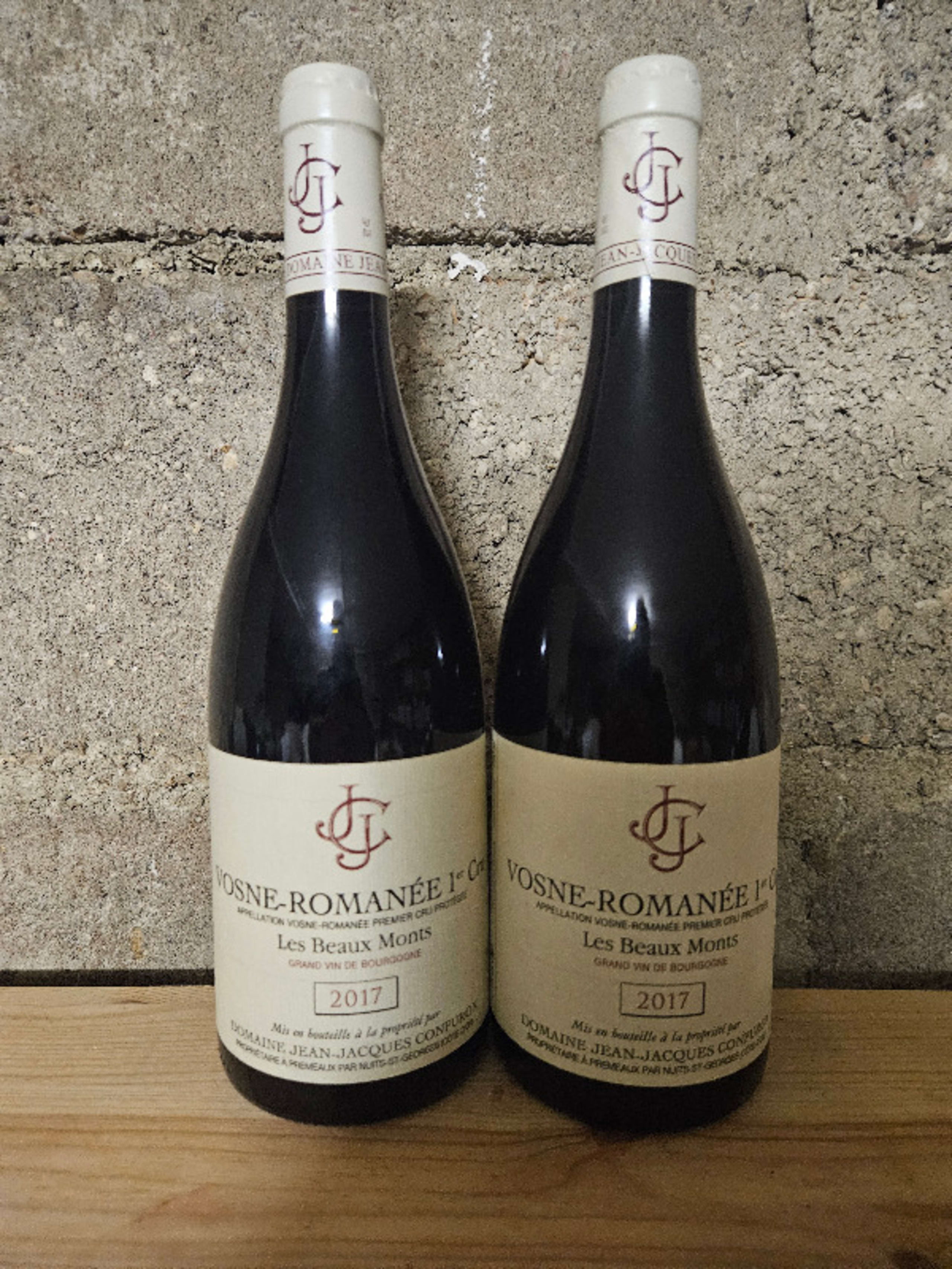 2 x Vosne-Romanée, 1er cru - Les Beaux Monts, Jean-Jacques Confuron, 2017