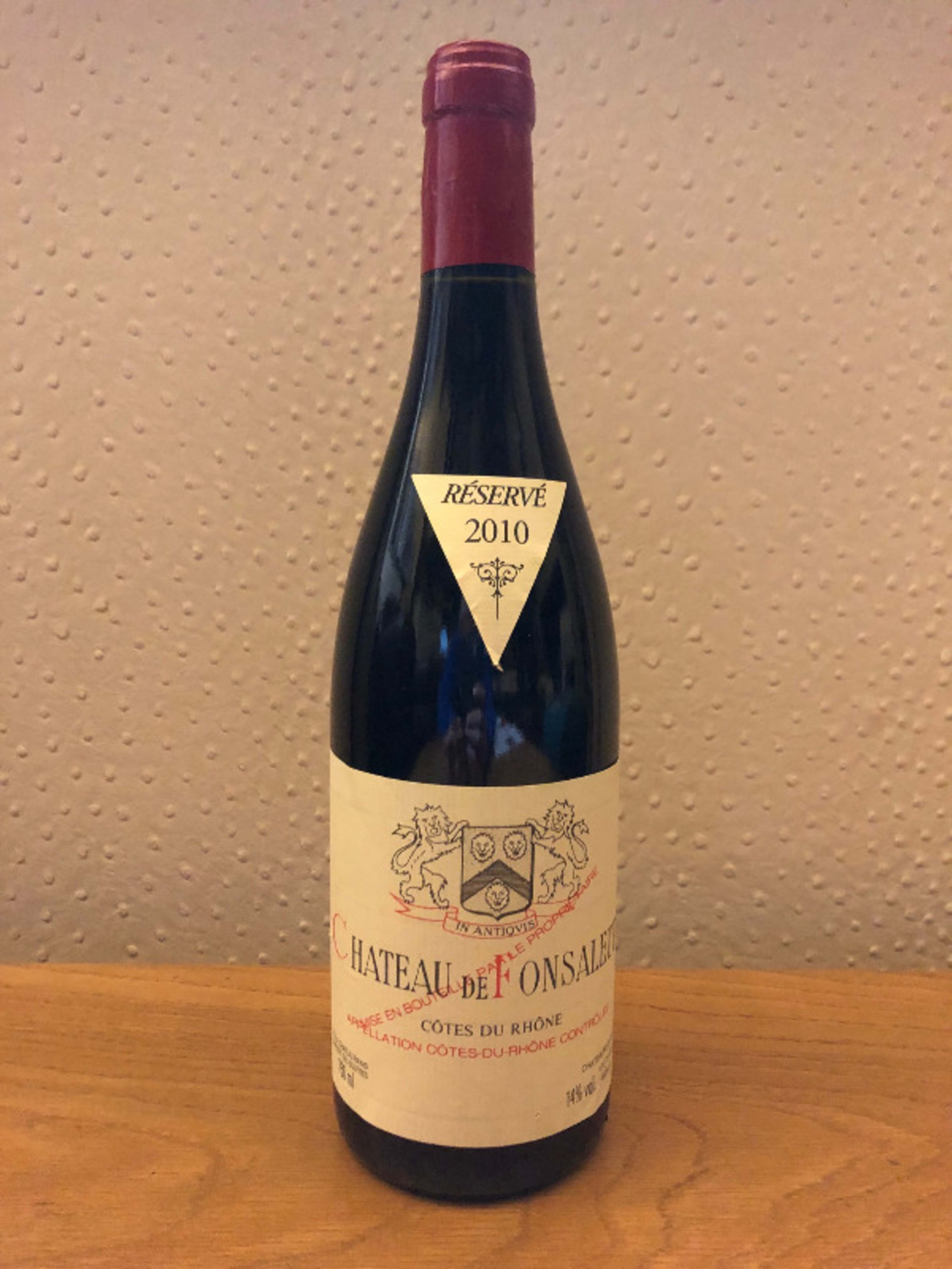 Côtes-du-Rhône, château de Fonsalette, 2010