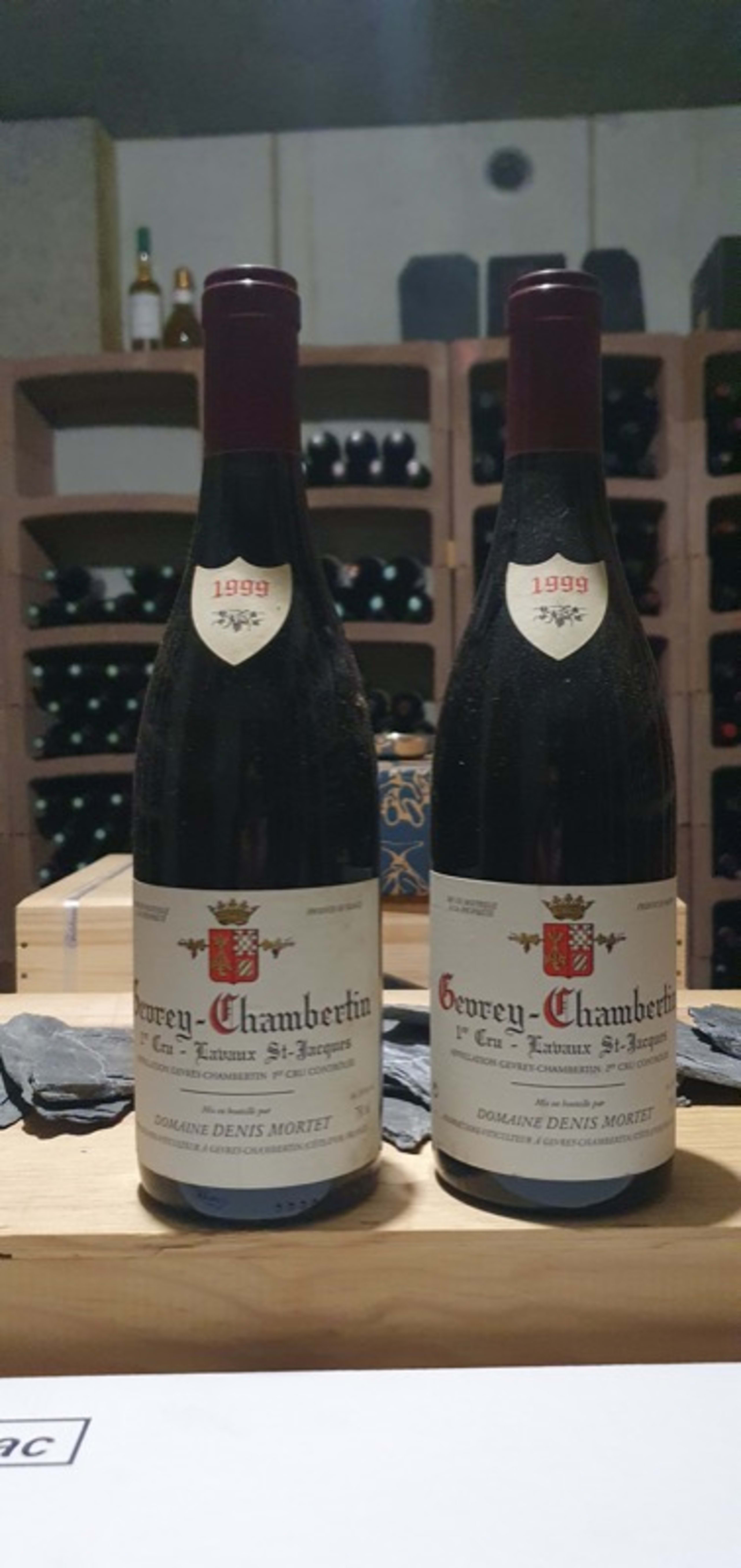 2 x Gevrey-Chambertin, Lavaux Saint-Jacques - 1er Cru, Denis MORTET, 1999