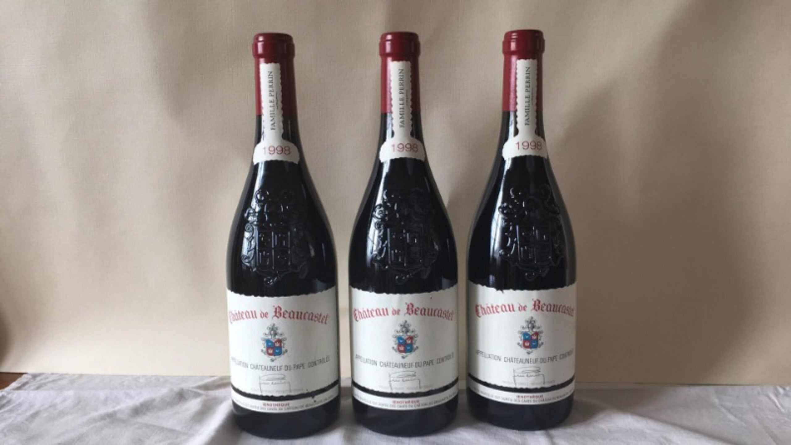 3 x Châteauneuf-du-Pape, Château de Beaucastel, 1998