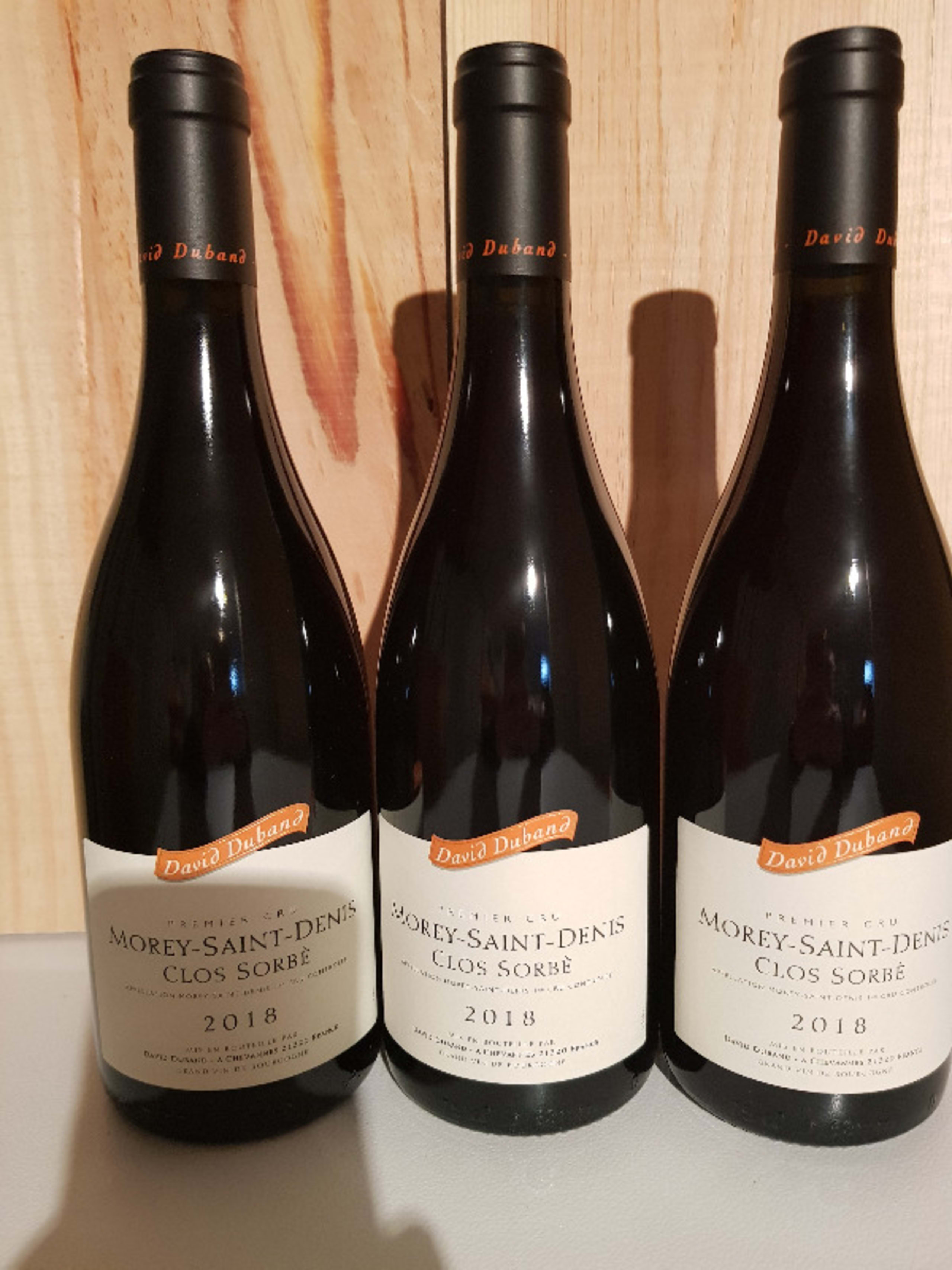 3 x Morey-Saint-Denis, 1er cru Clos Sorbet, DUBAND David, 2018