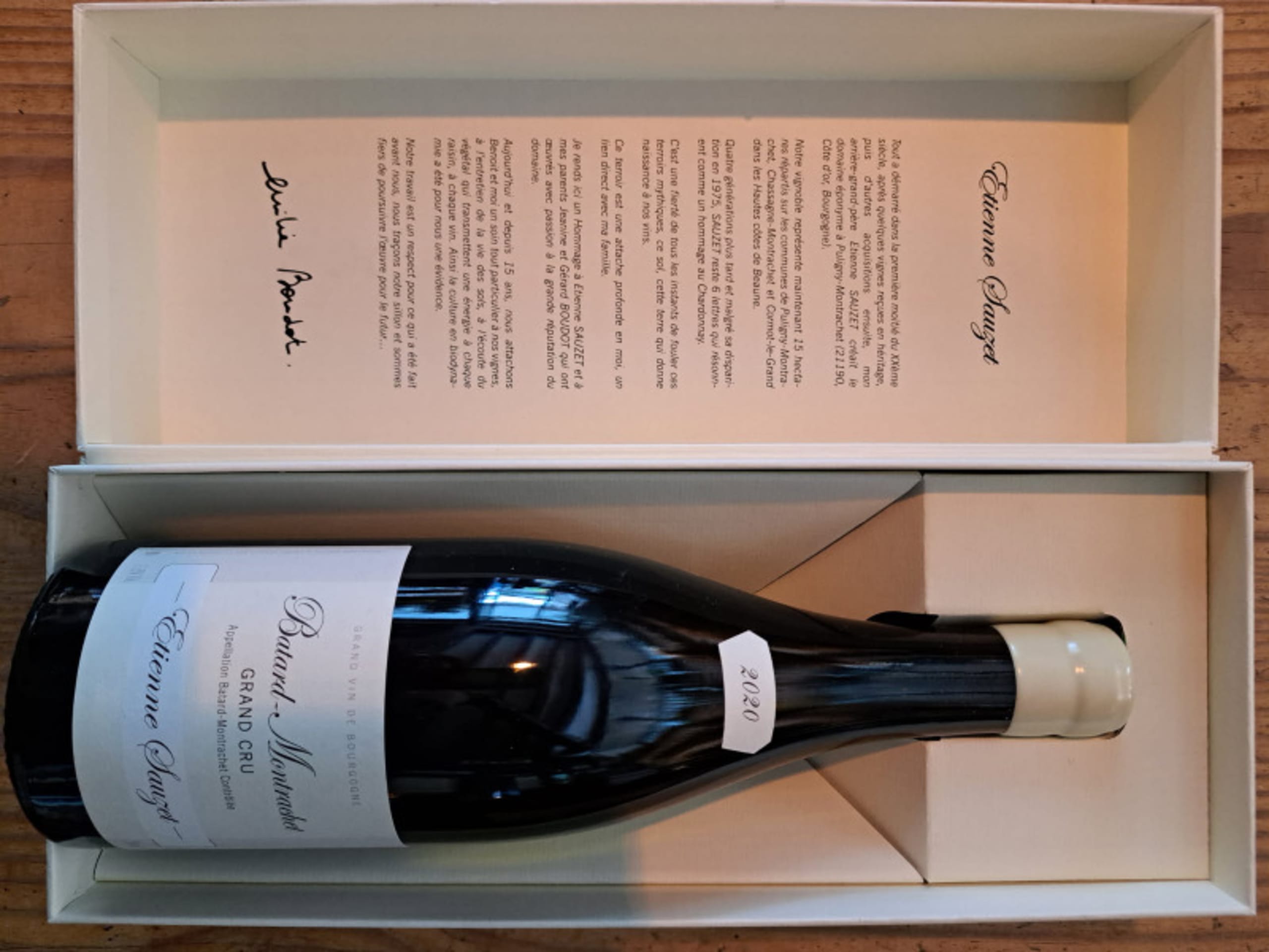 Bâtard-Montrachet, Grand Cru, Etienne Sauzet, 2020