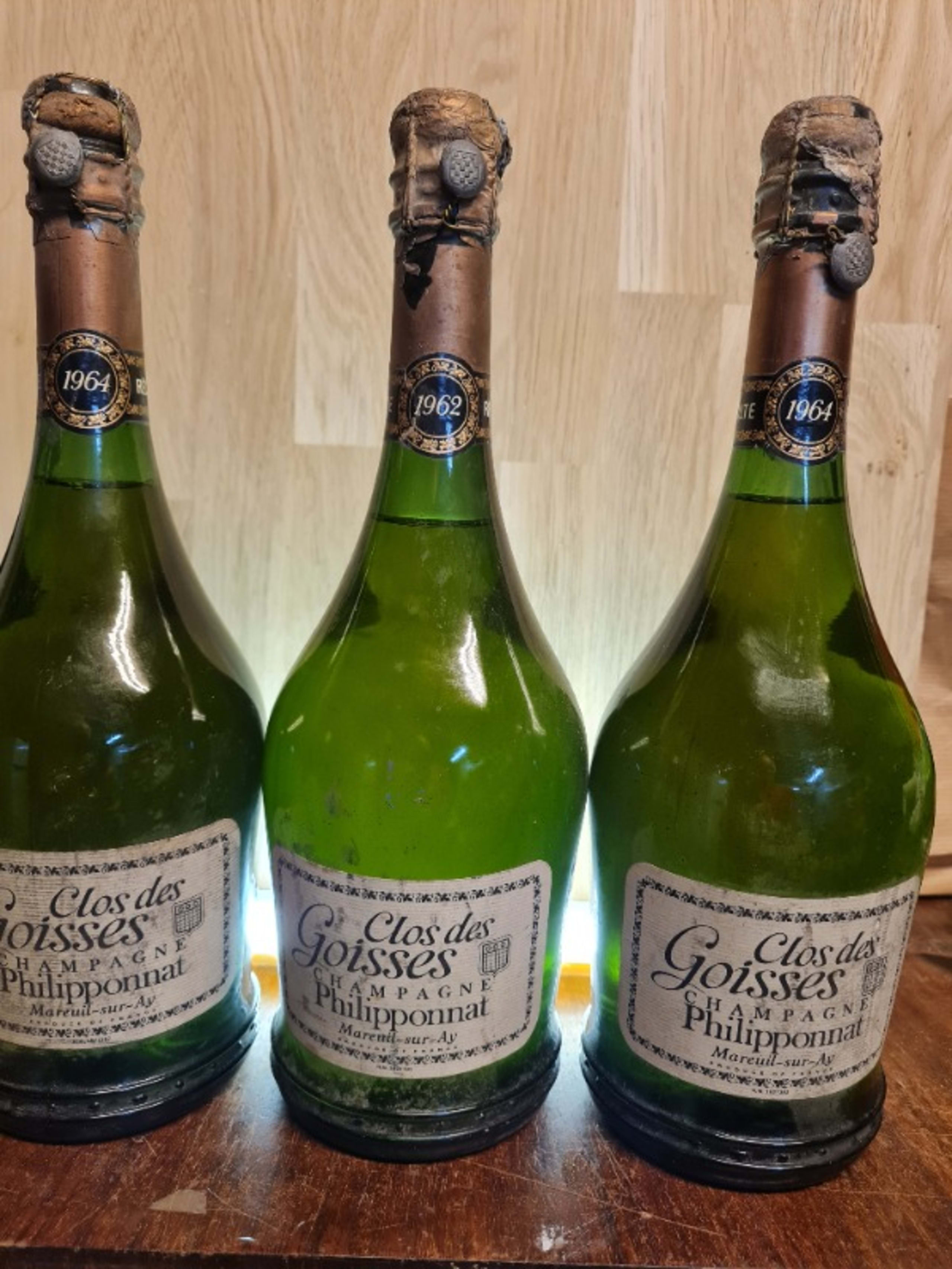 3 x clos des Goisses 2x1964/ 1x1962,  Phipponnat, Champagne