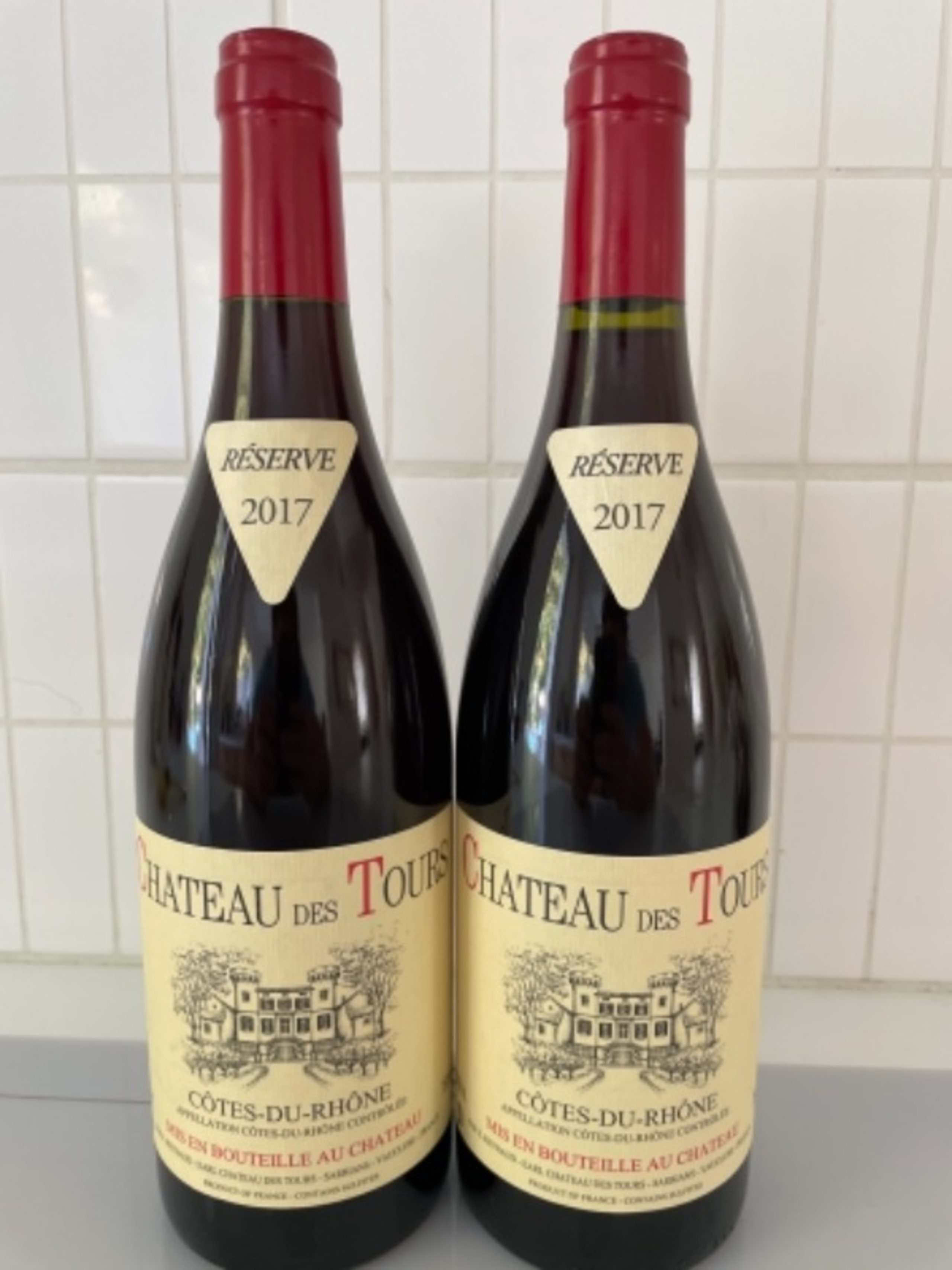 2 x Côtes-du-Rhône, Château des tours, 2017