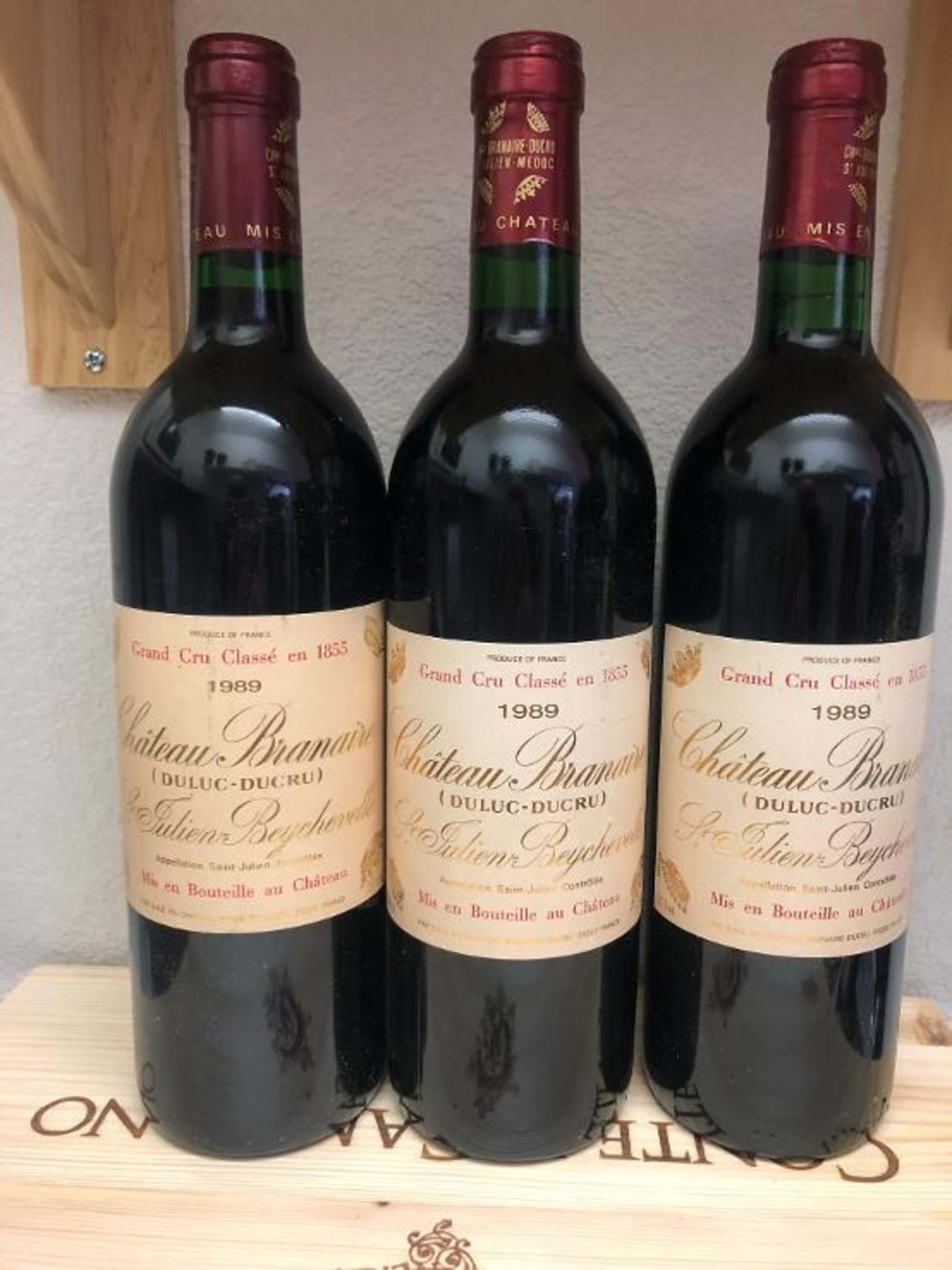 3 x (Duluc-Ducru), Château Branaire, Saint-Julien, 1989