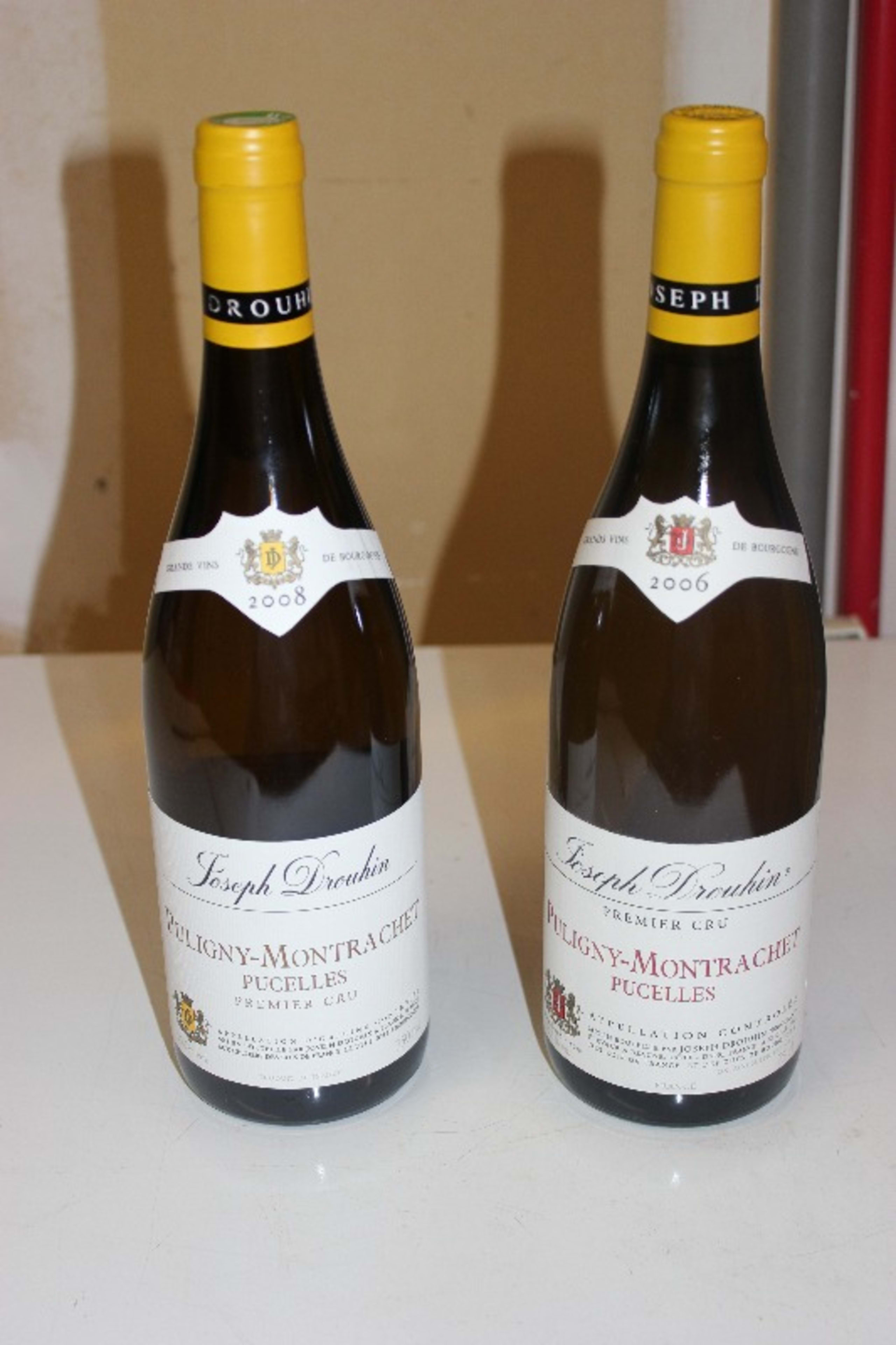 2 x Puligny Montrachet, les Pucelles, Joseph Drouhin, 2006/2008