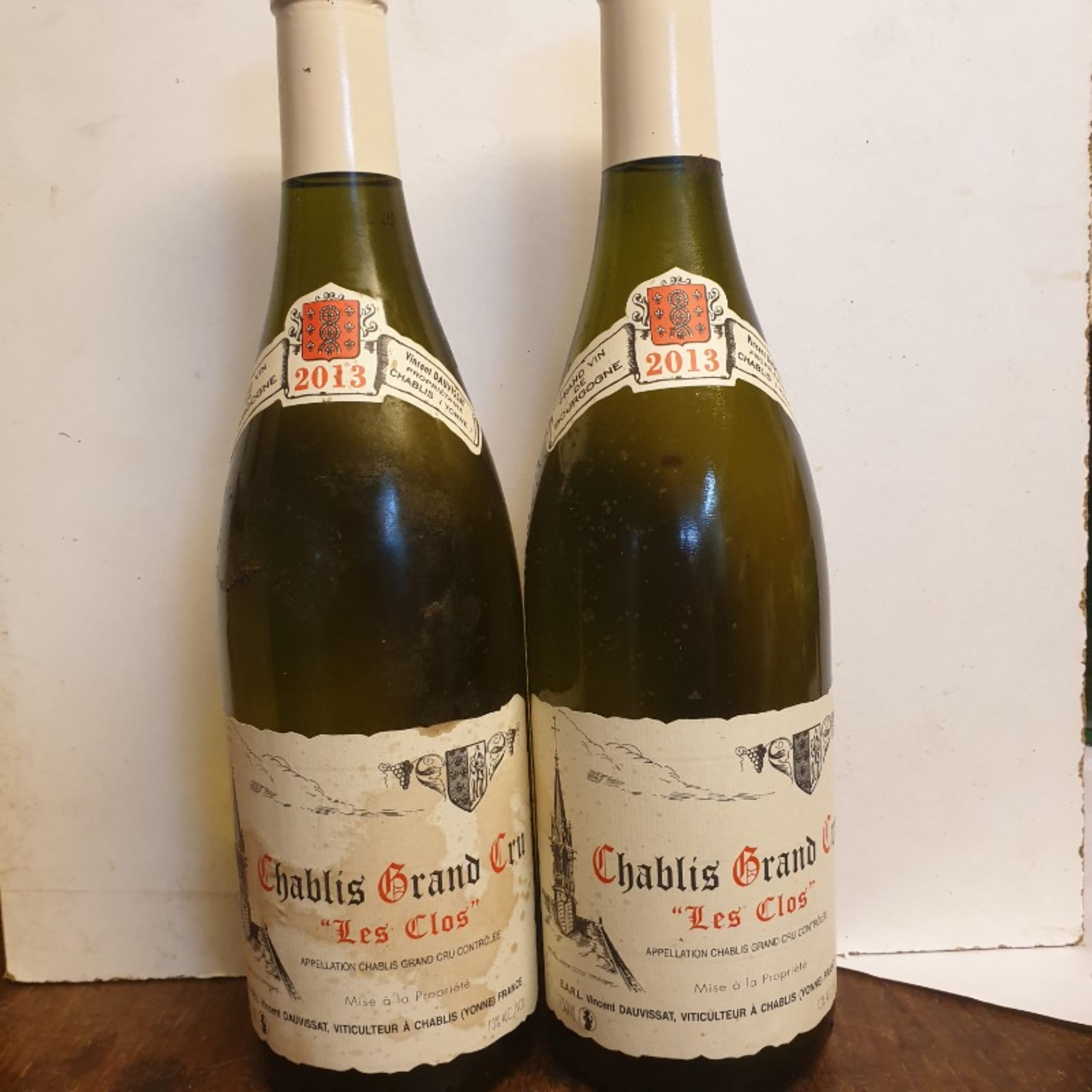 2 x Chablis Grand Cru, Les Clos, VIncent Dauvissat, 2013