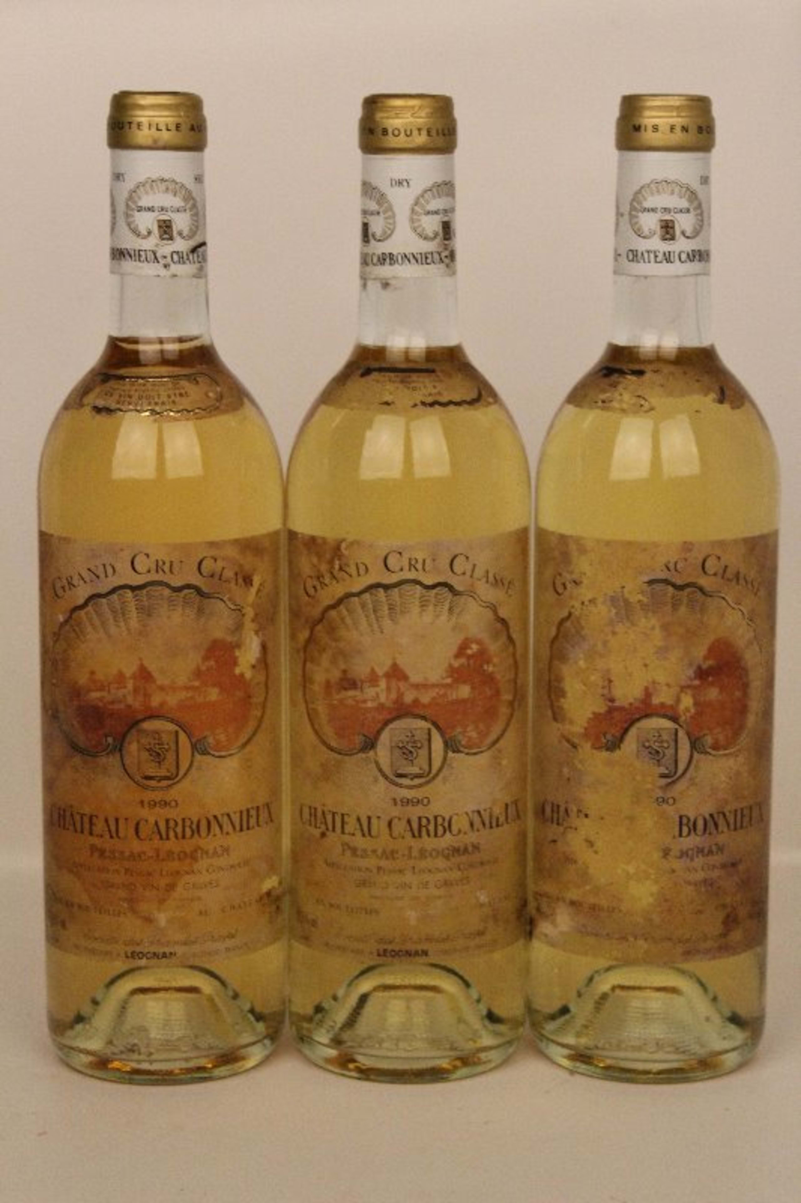 3 x Château Carbonnieux, Pessac-Léognan, 1990