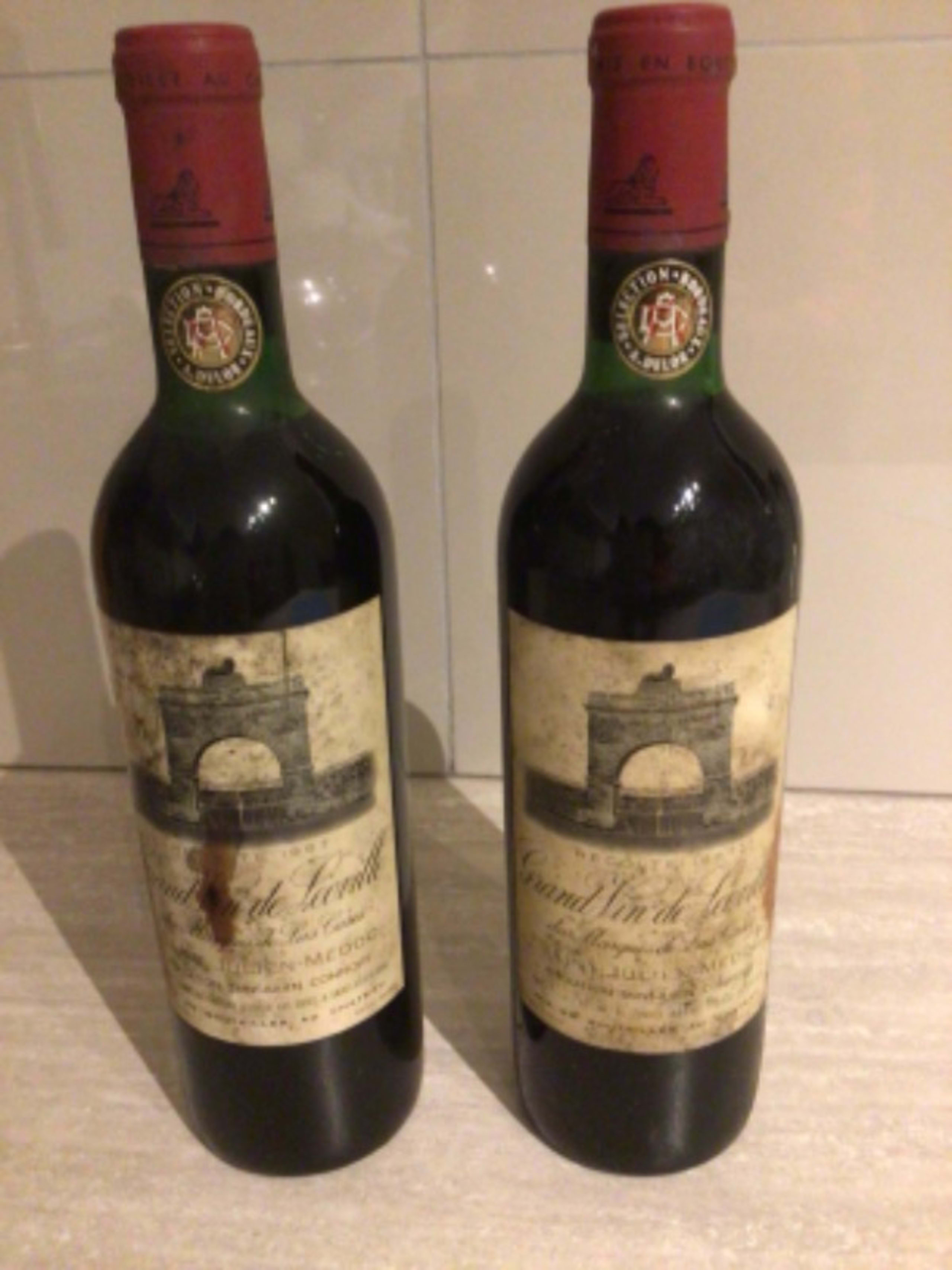 2 x Grand Vin de Léoville du Marquis de Las Cases, Saint-Julien, 1967