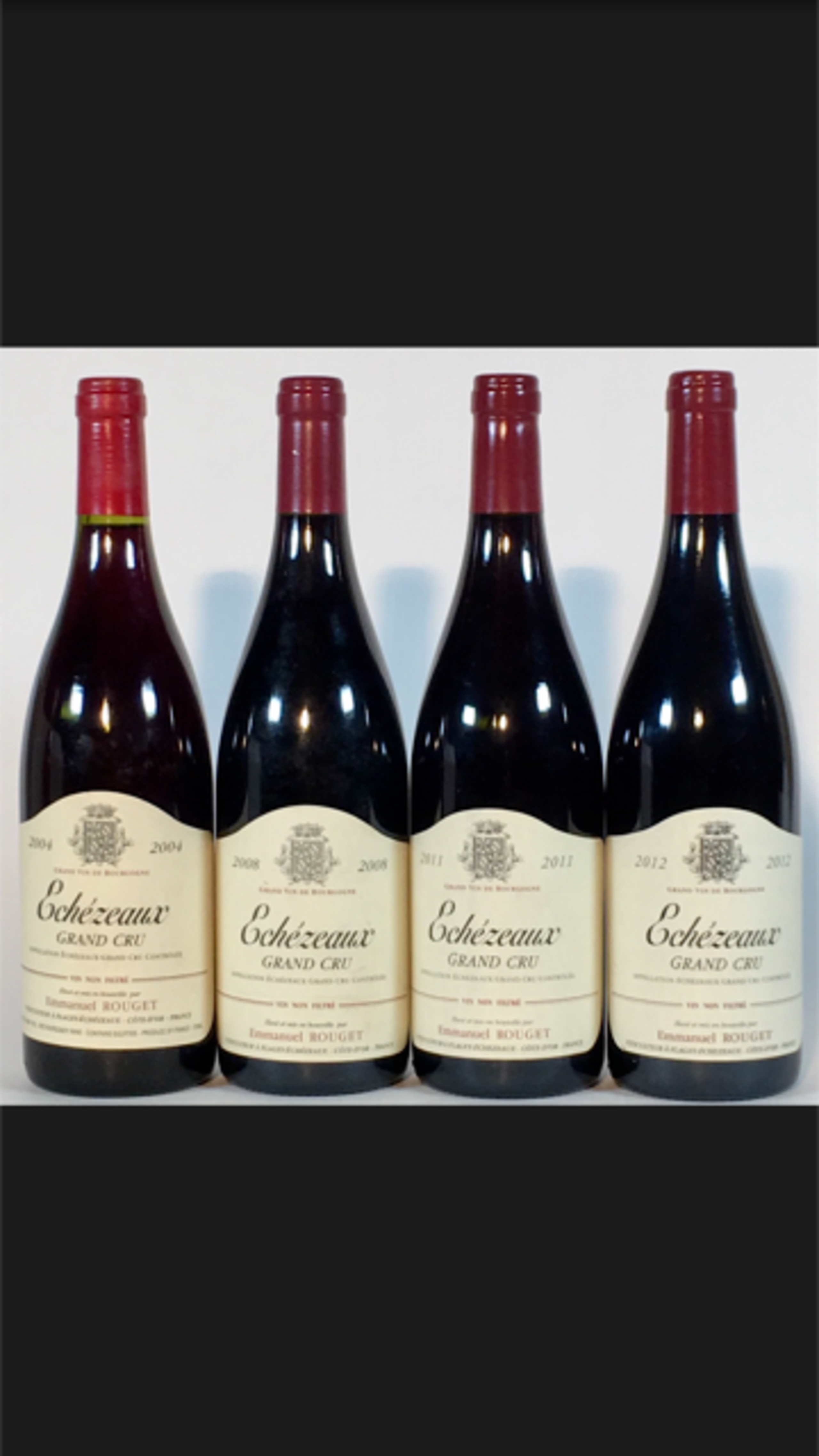 4 x Echézeaux, Grand Cru, Emmanuel Rouget, 2004, 2008, 2011, 2012