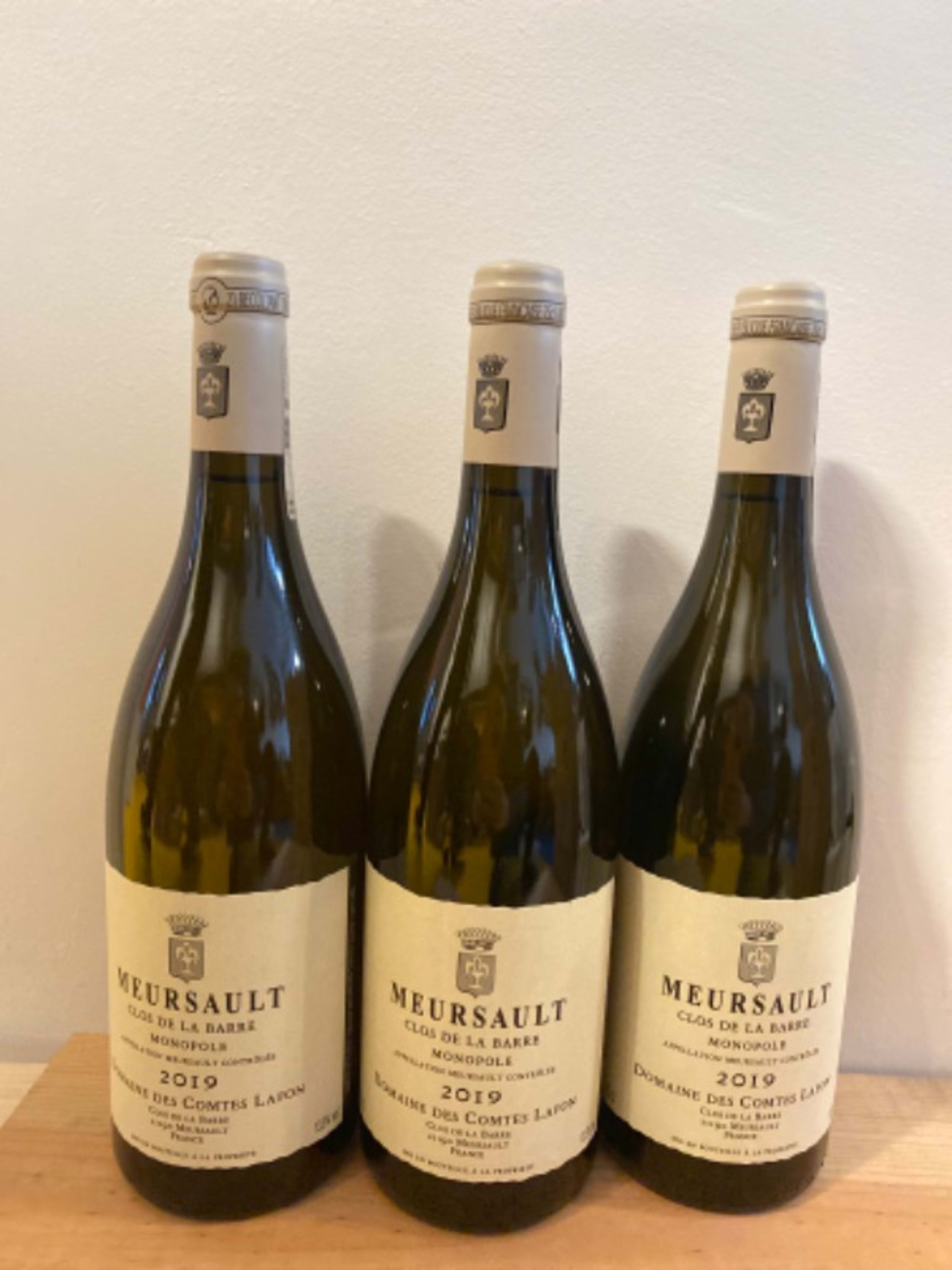 3 x Meursault, Clos De La Barre Monopole, Domaine Des Comtes Lafon, 2019