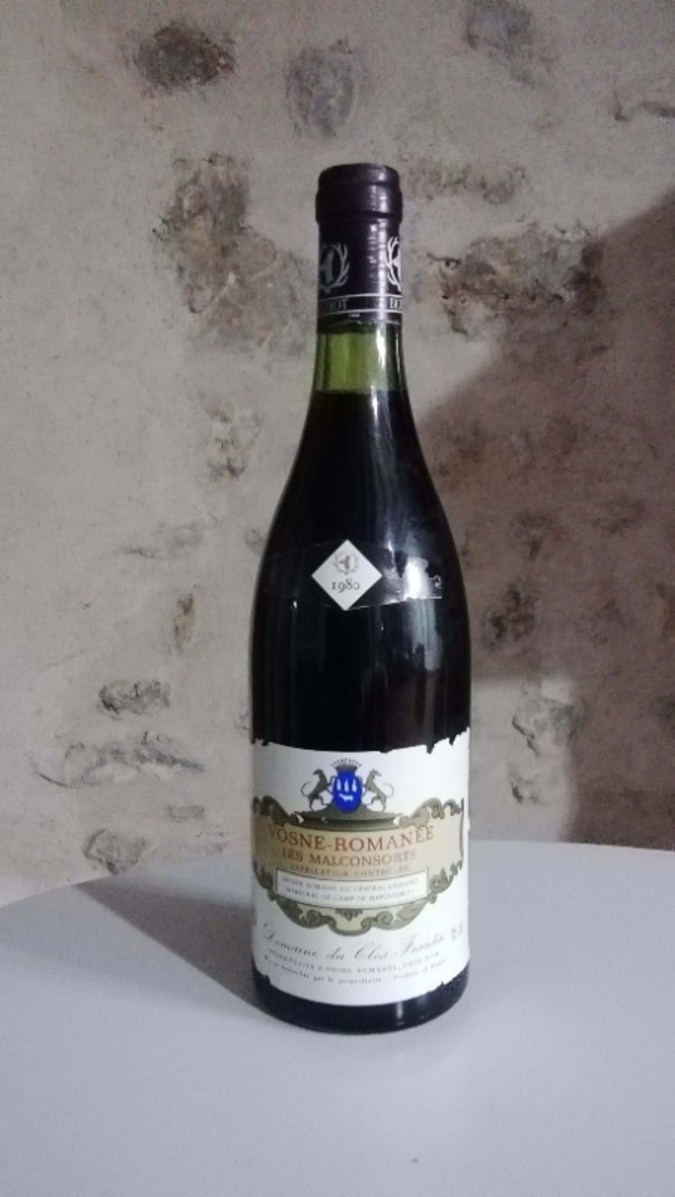 Vosne-Romanée, Les Malconsorts, Domaine du Clos Frantin, 1980