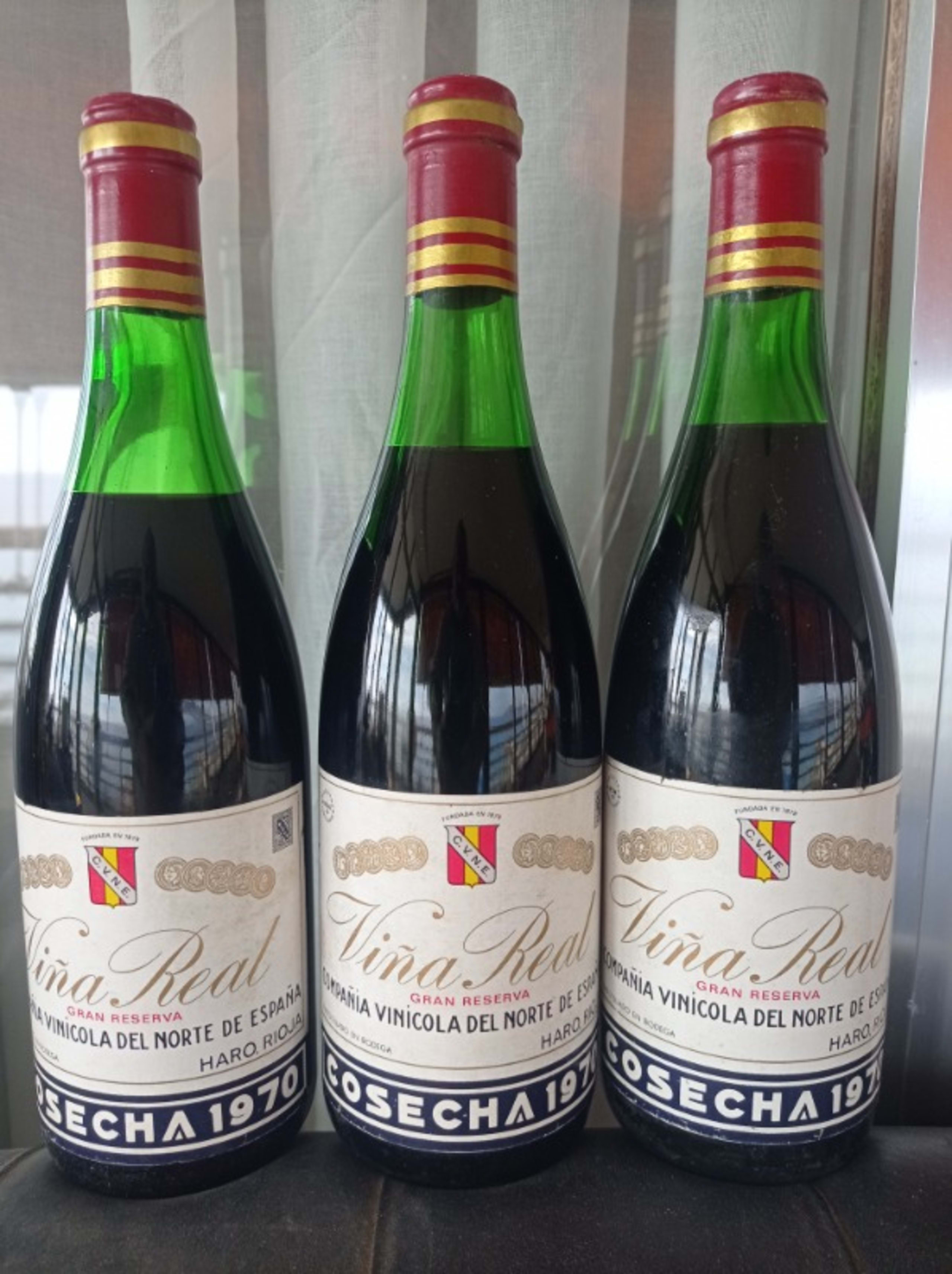 3 x Viña Real Gran Reserva 1970, Viña Real CVNE 1970, Rioja, 1970