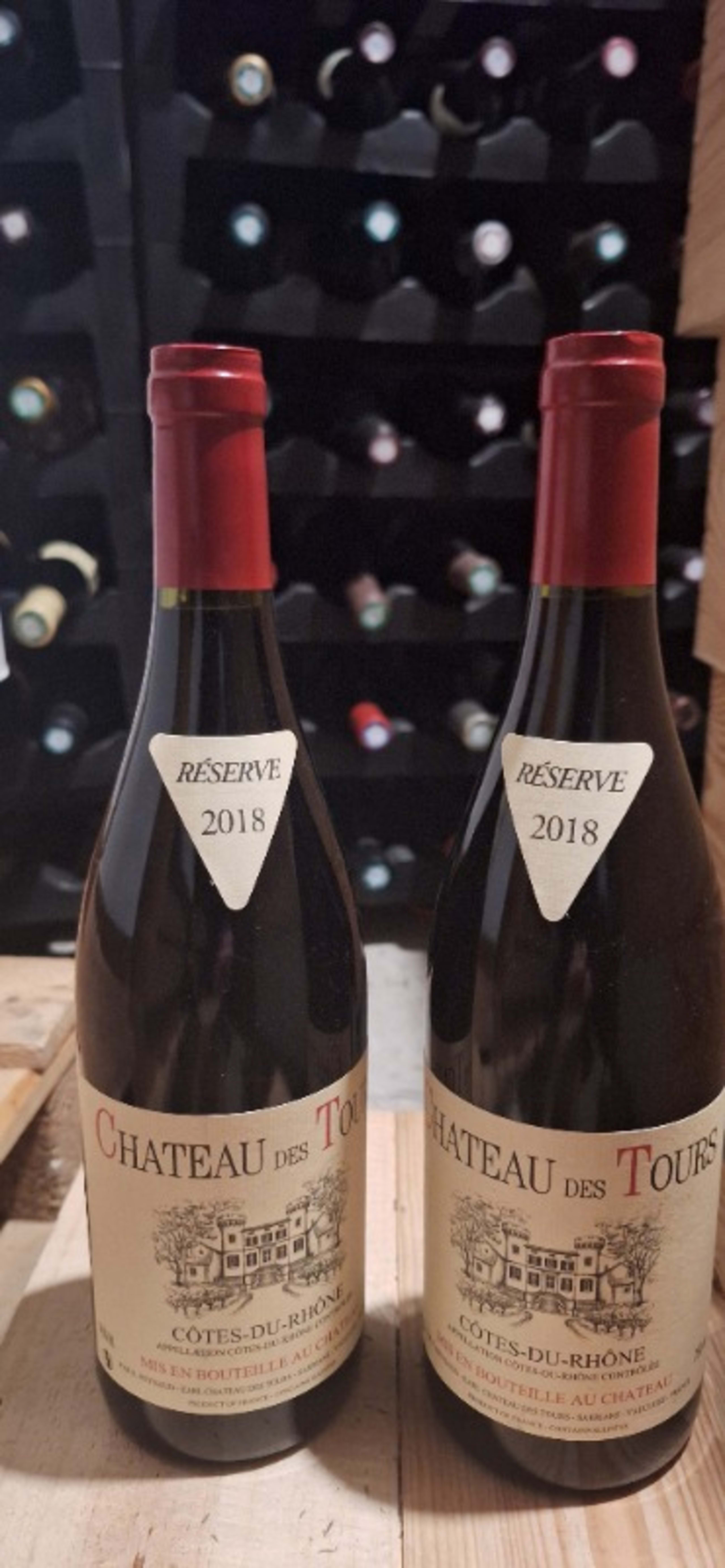 2 x Côtes-du-Rhône, Château des Tours, 2018