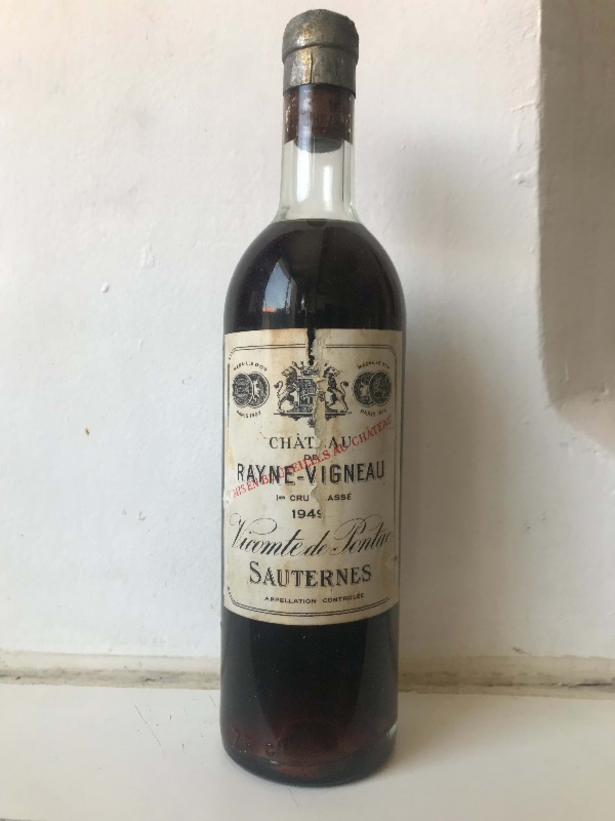 1er cru, Château de Rayne Vigneau, Sauternes, 1949