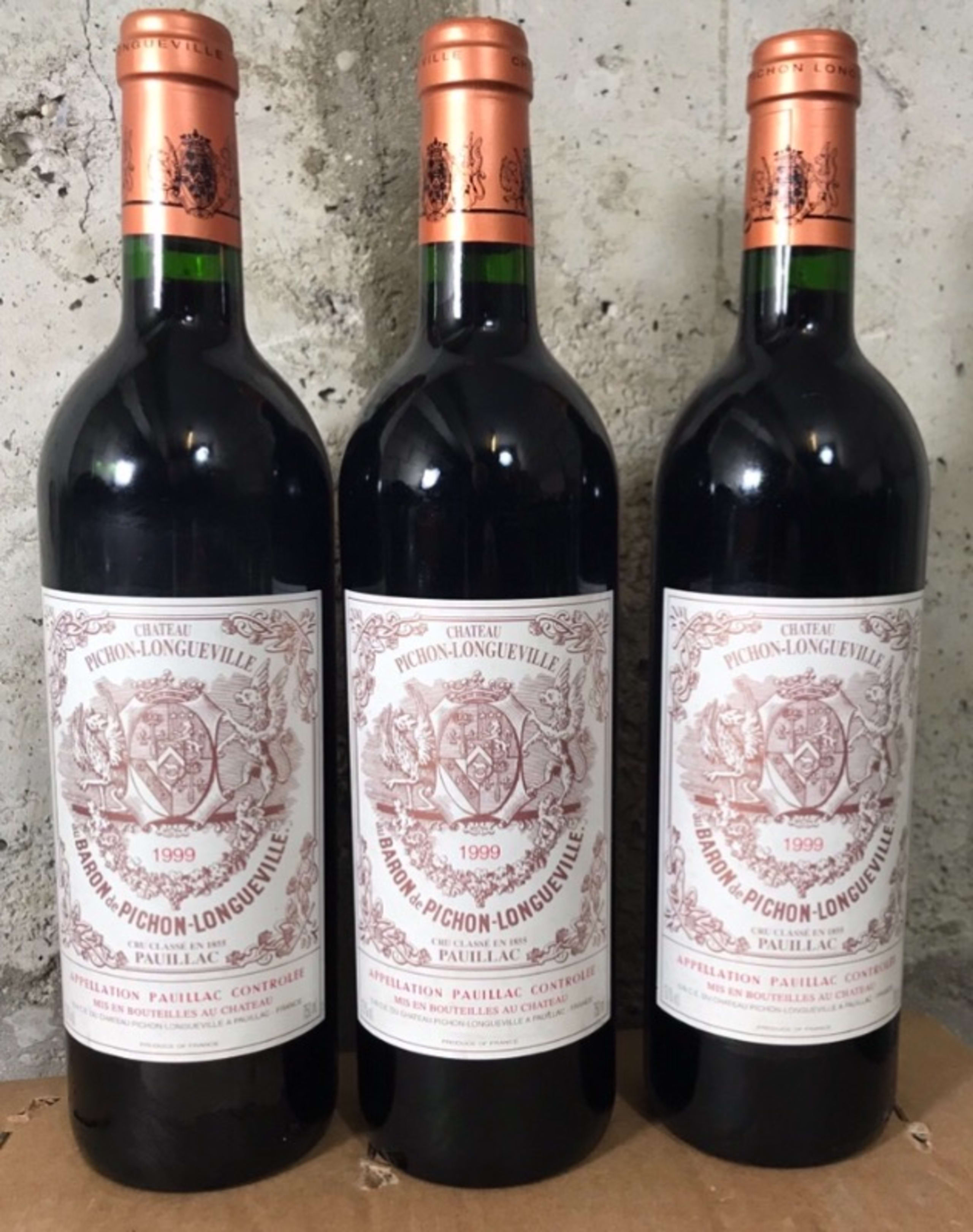 3 x Pichon Baron Longueville, Pauillac, 1999