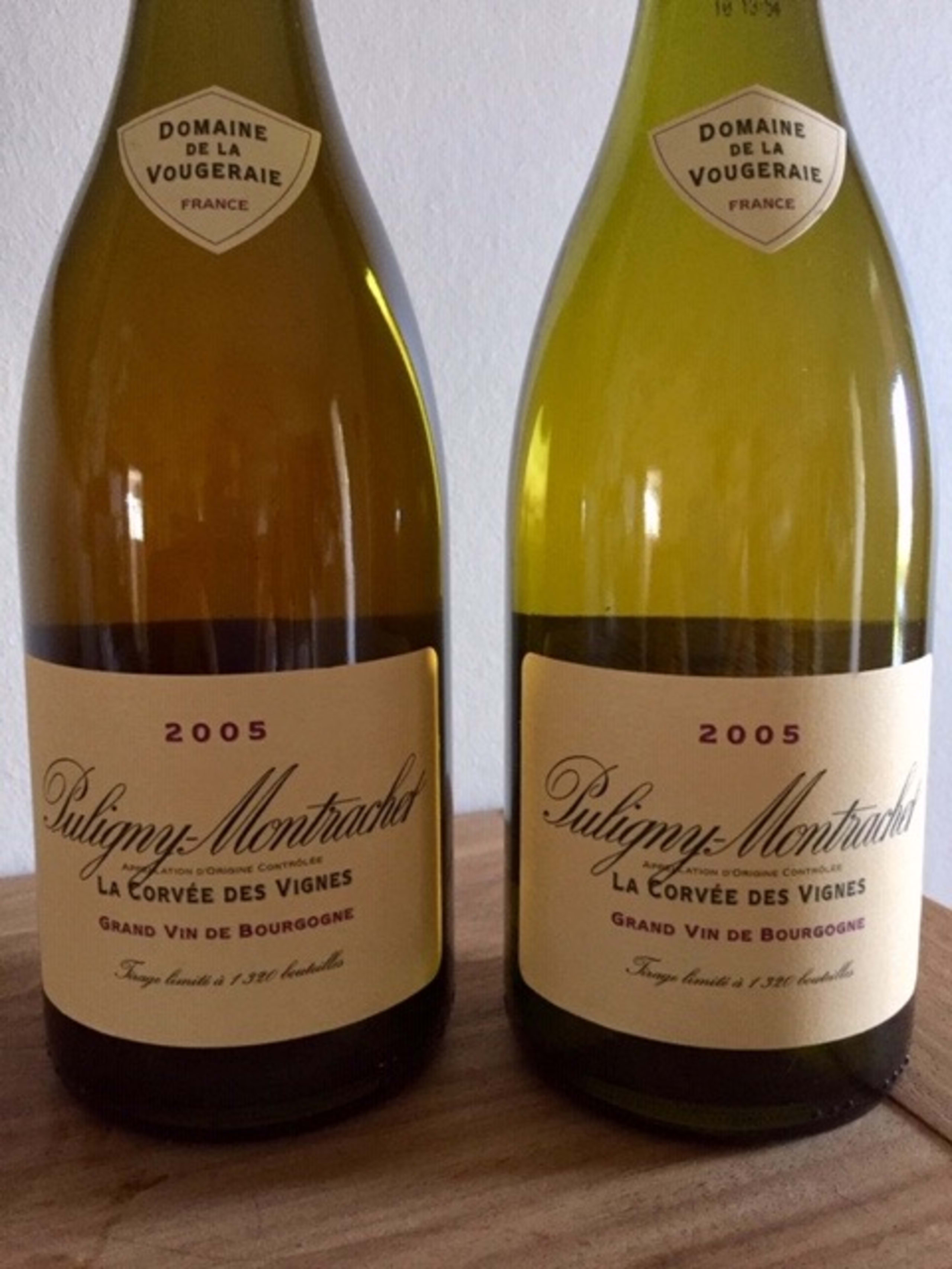 2 X Puligny-Montrachet, La Corvée des Vignes, Domaine de la Vougeraie, 2005