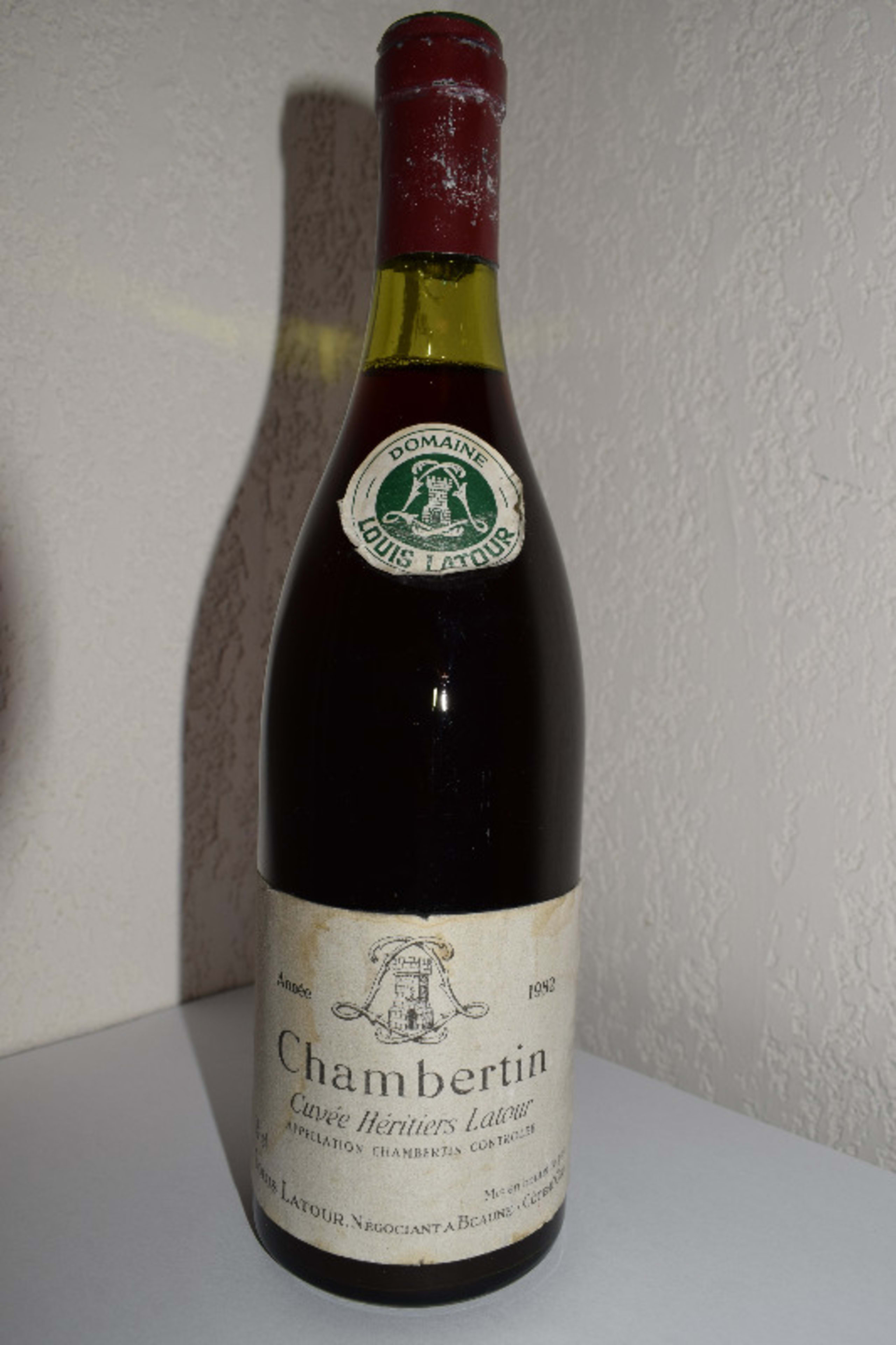 Chambertin, Cuvée Héritiers Latour Grand cru, Louis Latour, 1982
