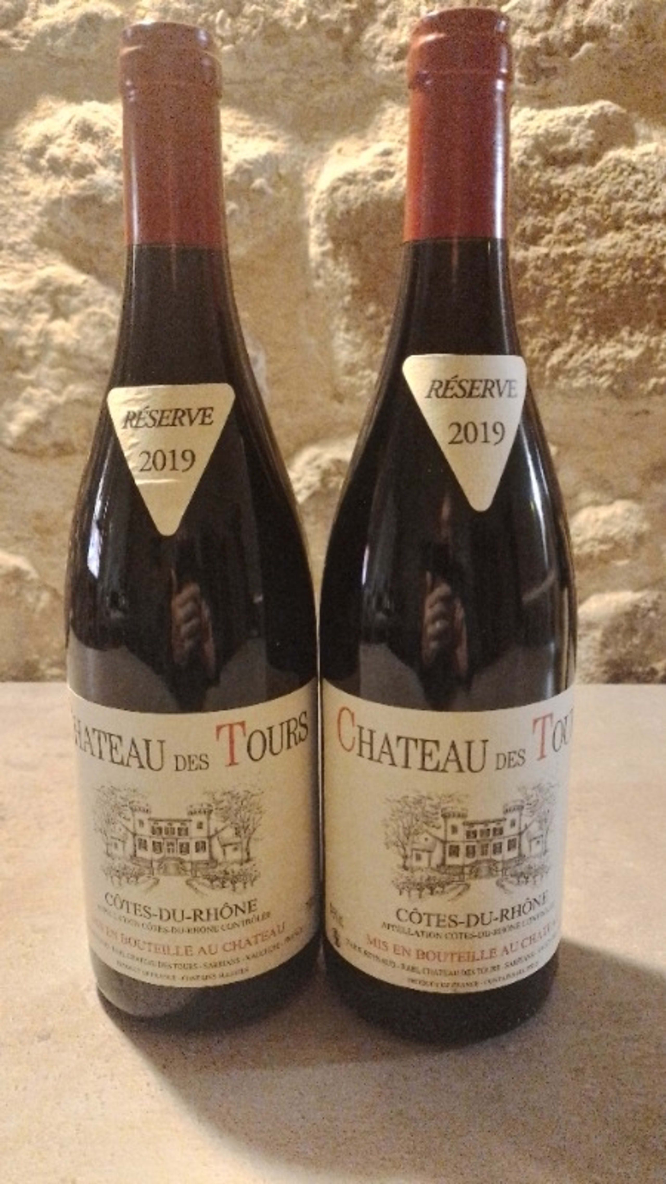 2 x Côtes-du-Rhône, Château des Tours, 2019