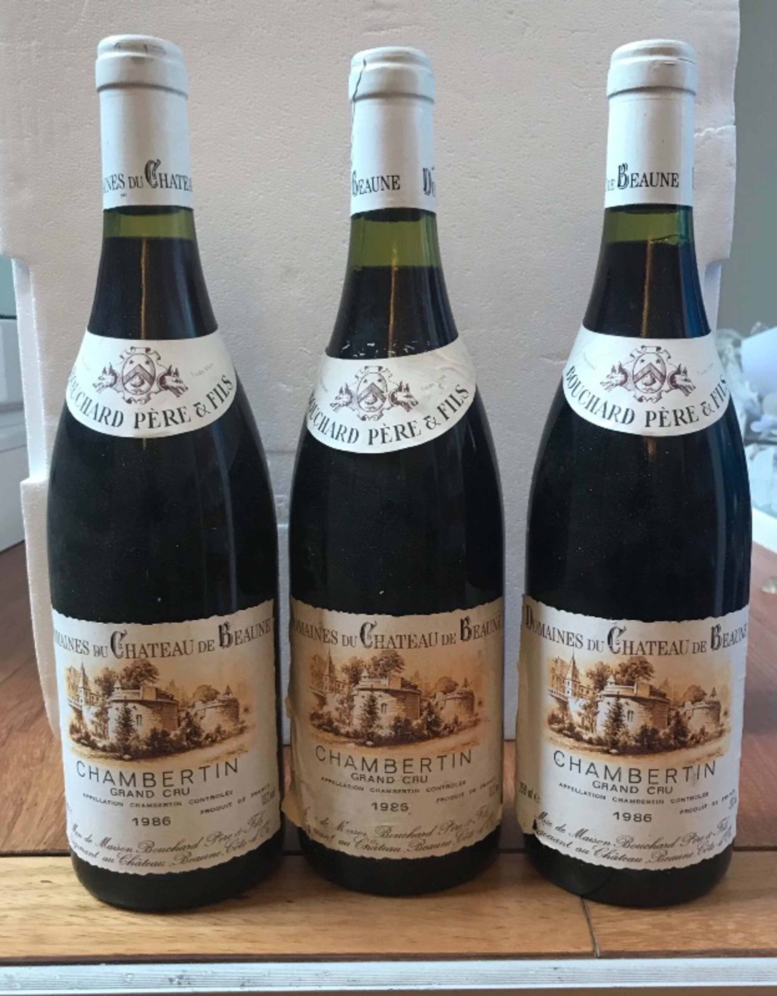 3 x Chambertin, Bouchard, 1986