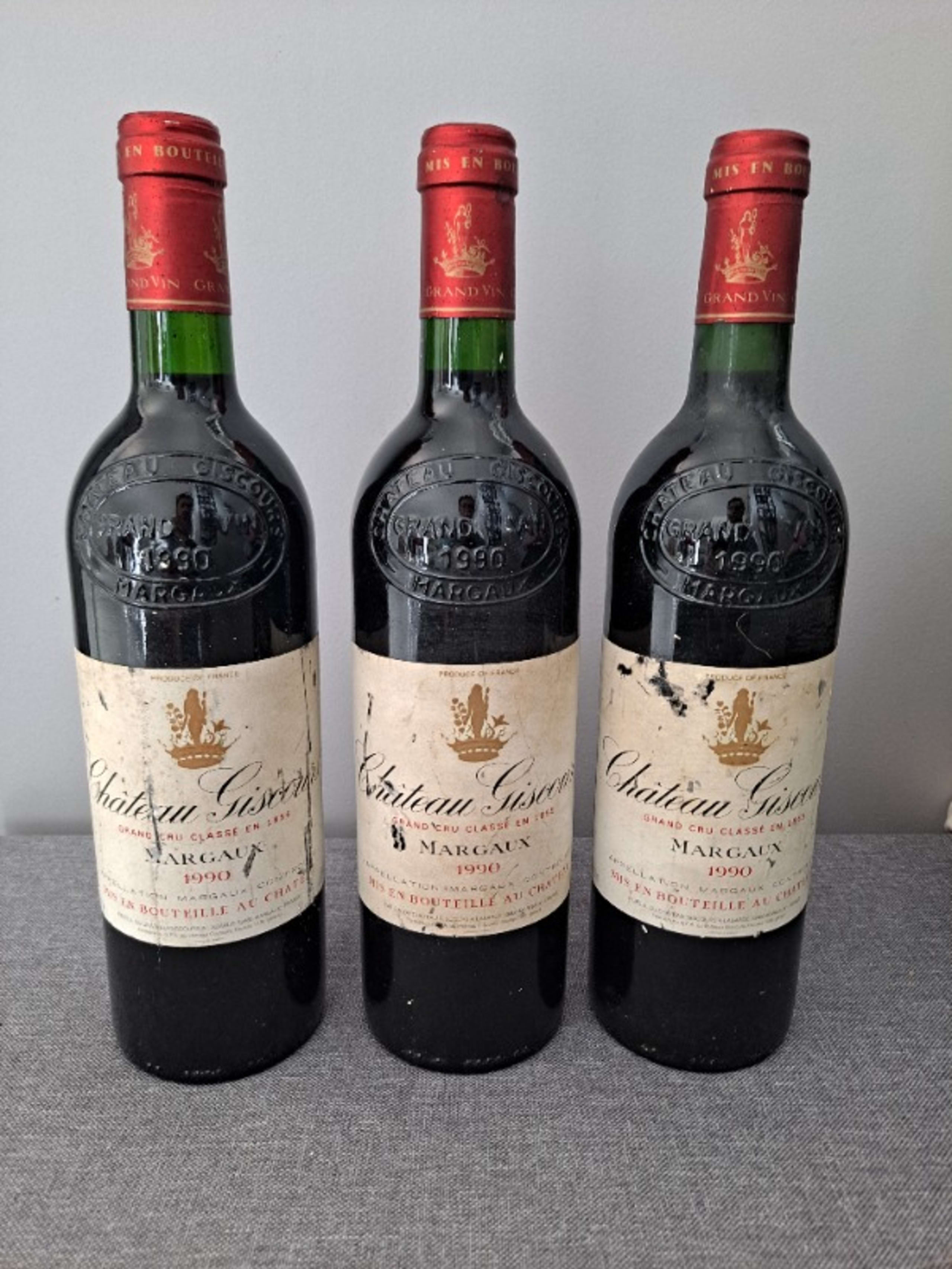 3 x Château Giscours, Margaux, 1990