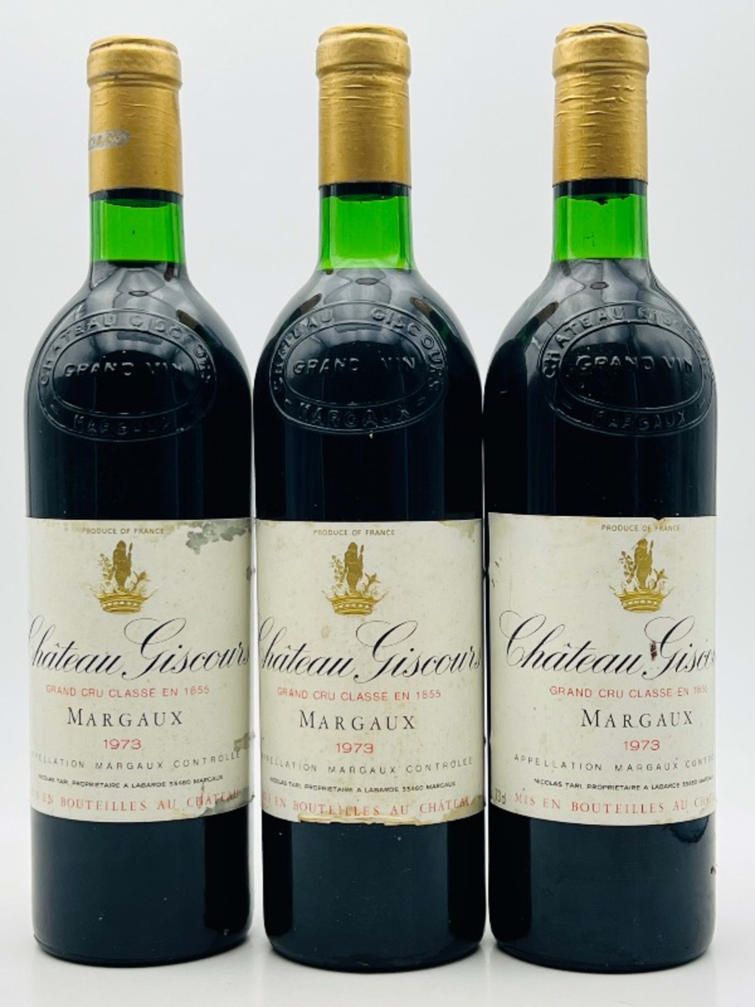 3 x Château Giscours, Margaux, 1973