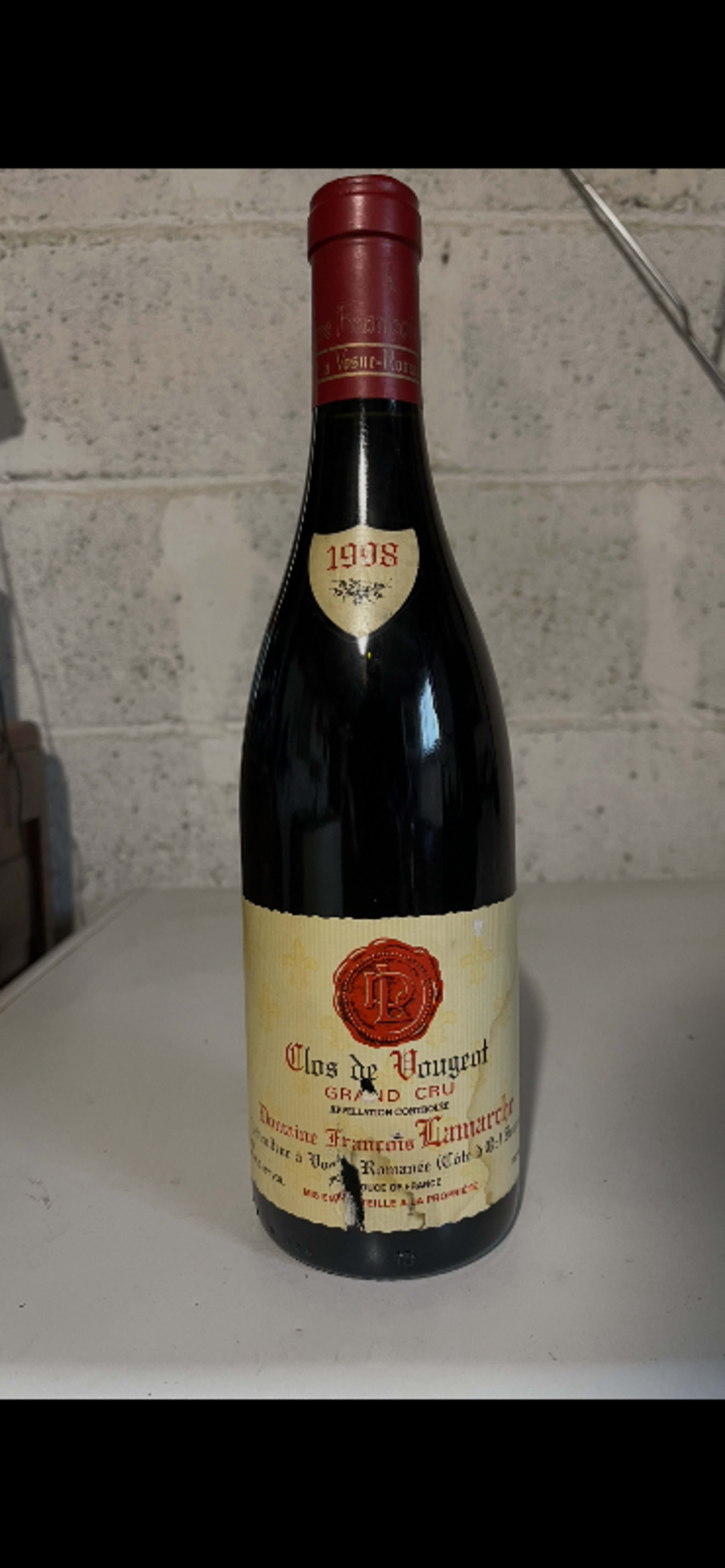 Clos de Vougeot, Grand Cru, François Lamarche, 1998