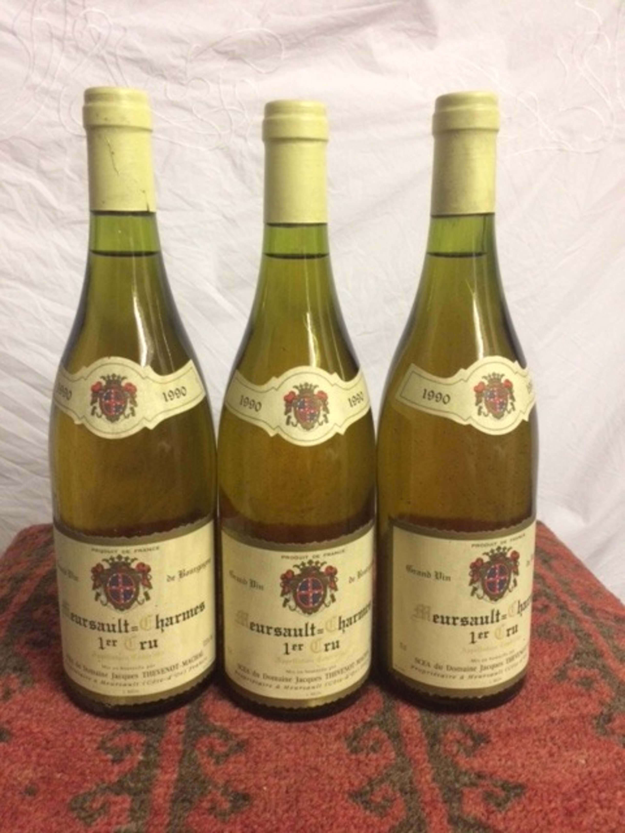 3 x Meursault, Charmes - 1er Cru, Jacques Thevenot Machal, 1990