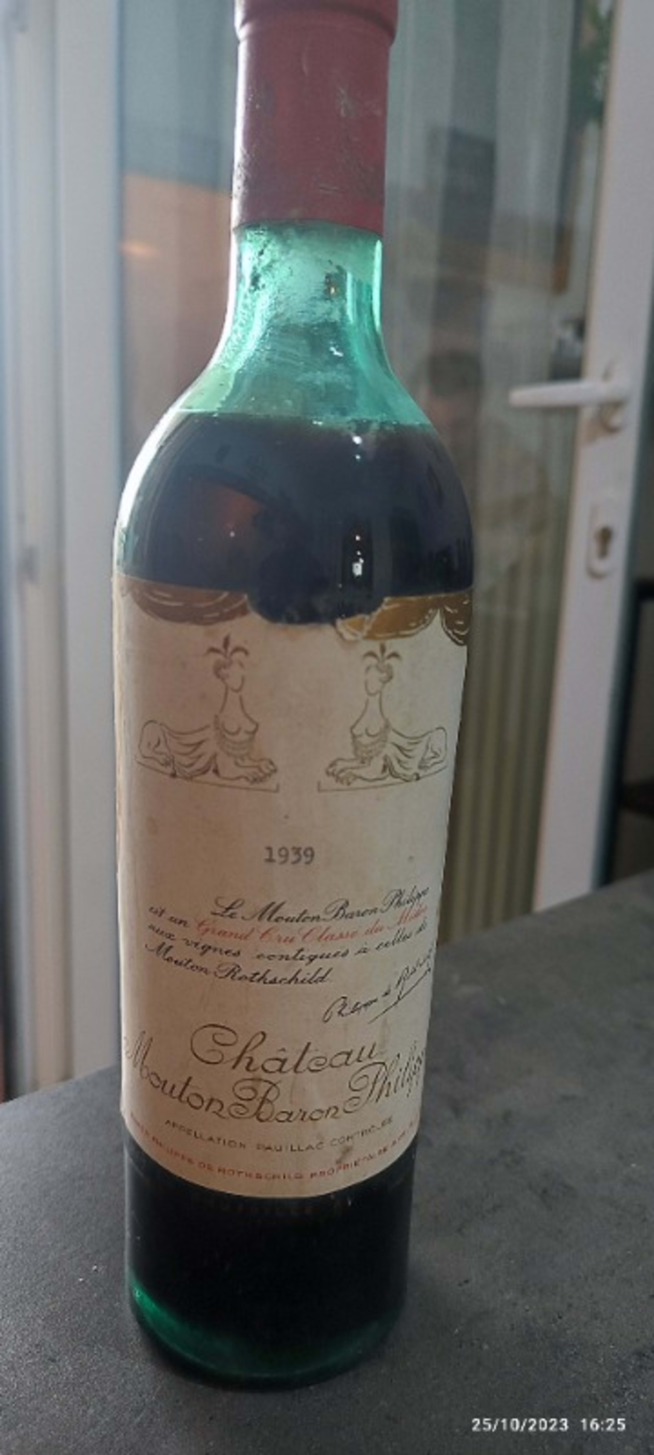 Château Mouton du Baron Philippe, Pauillac, 1939