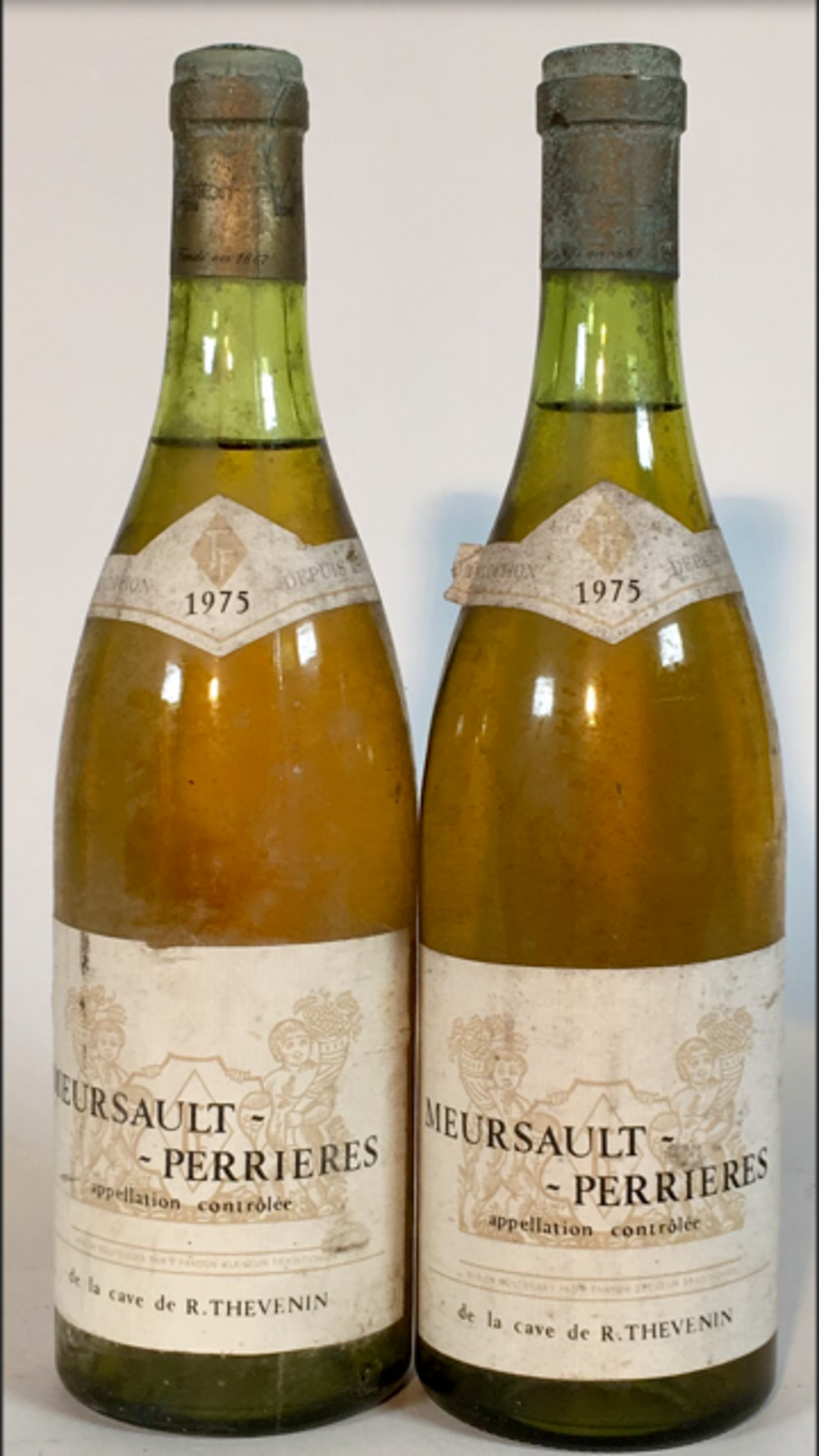 2 x Meursault, Perrières, cave R. Thevenin, 1975